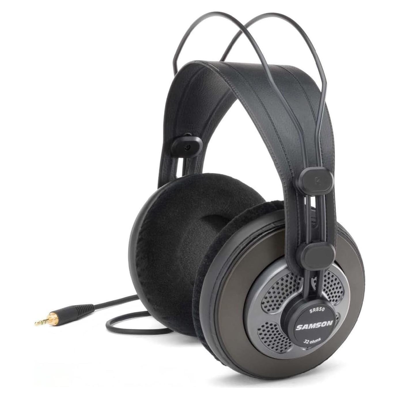 Auriculares de Estudio Samson SR850G Semiabiertos 50mm Grafito