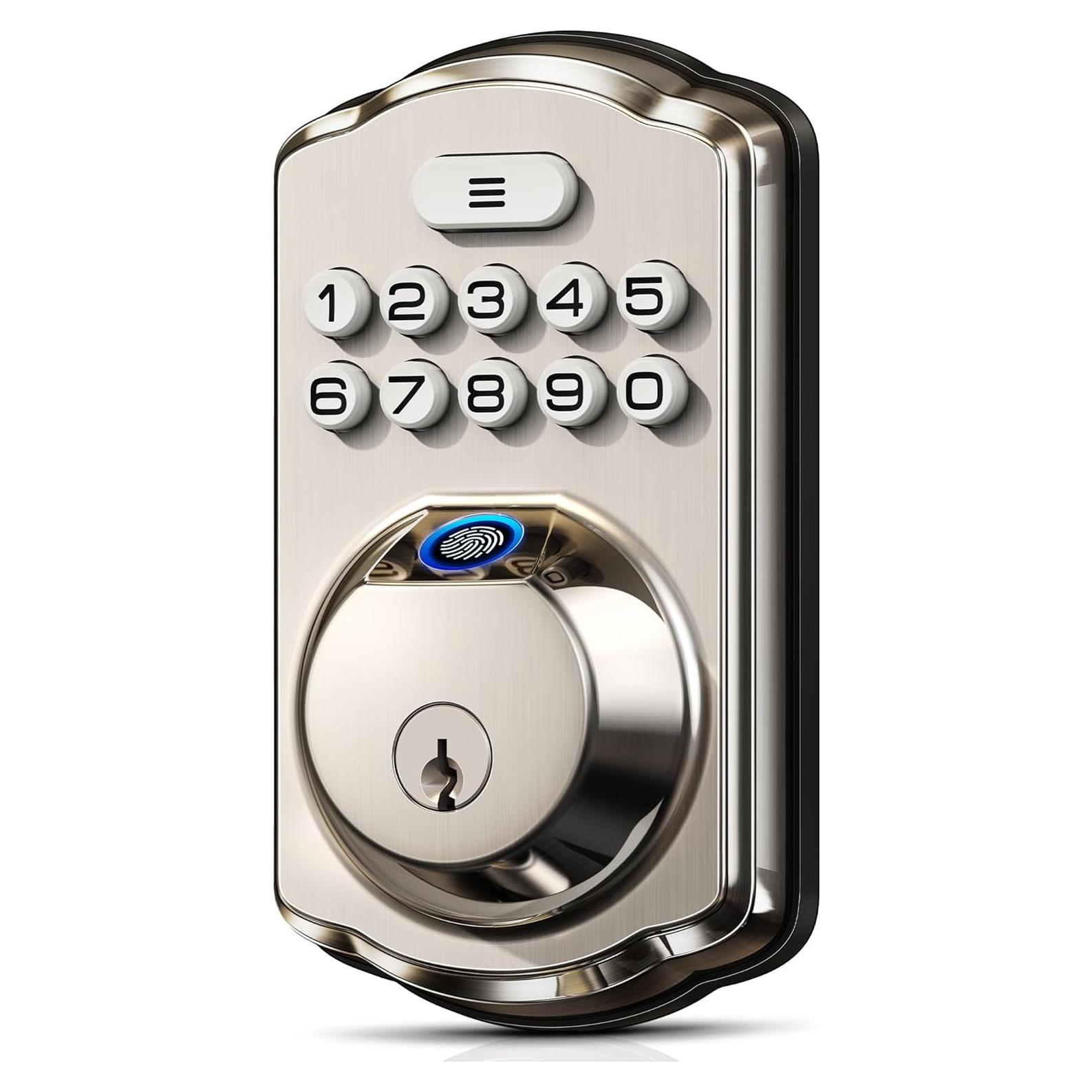 Cerradura Electrónica Veise KS02A Huella Dactilar Niquel