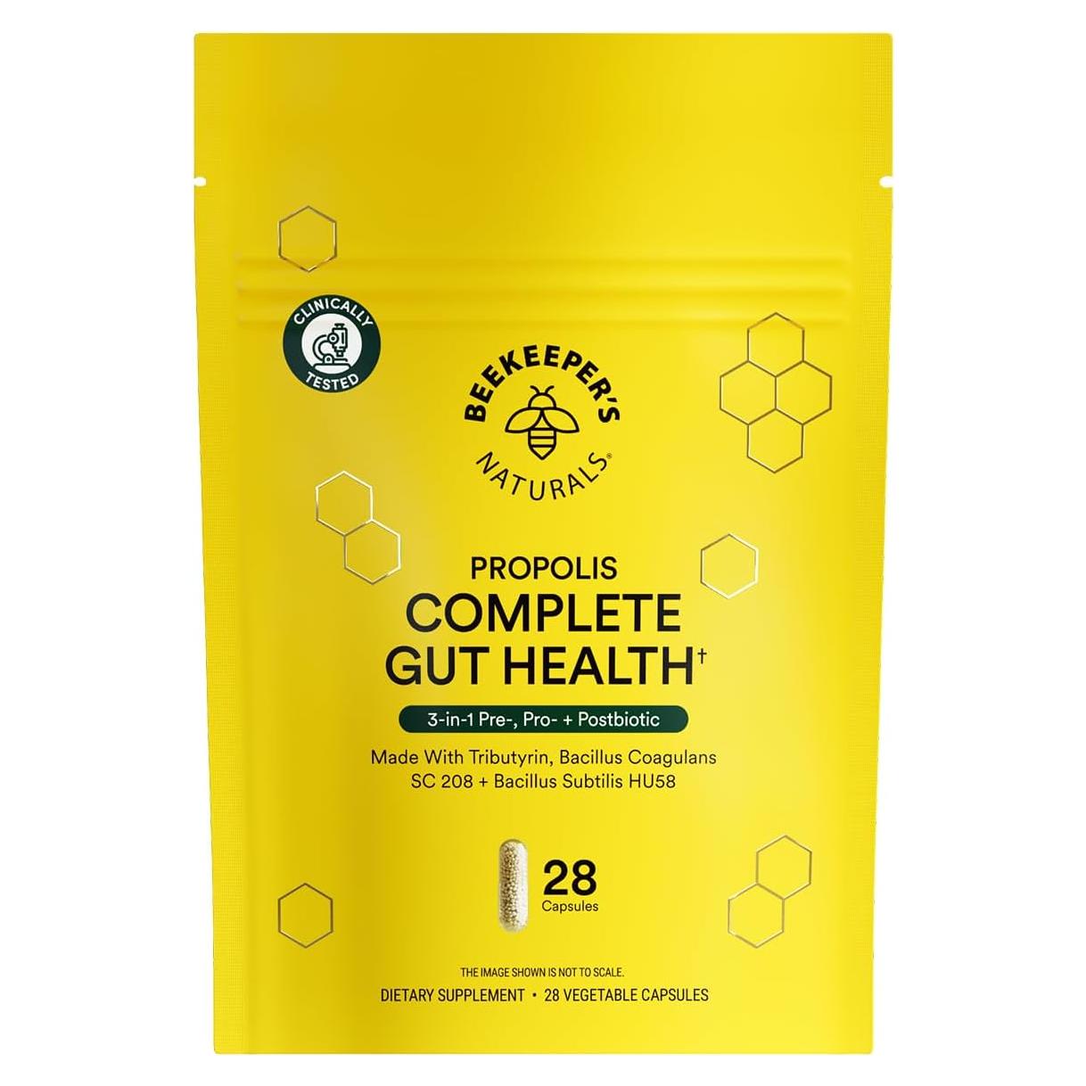 Salud Digestiva Completa Beekeeper's Naturals 28 Cápsulas