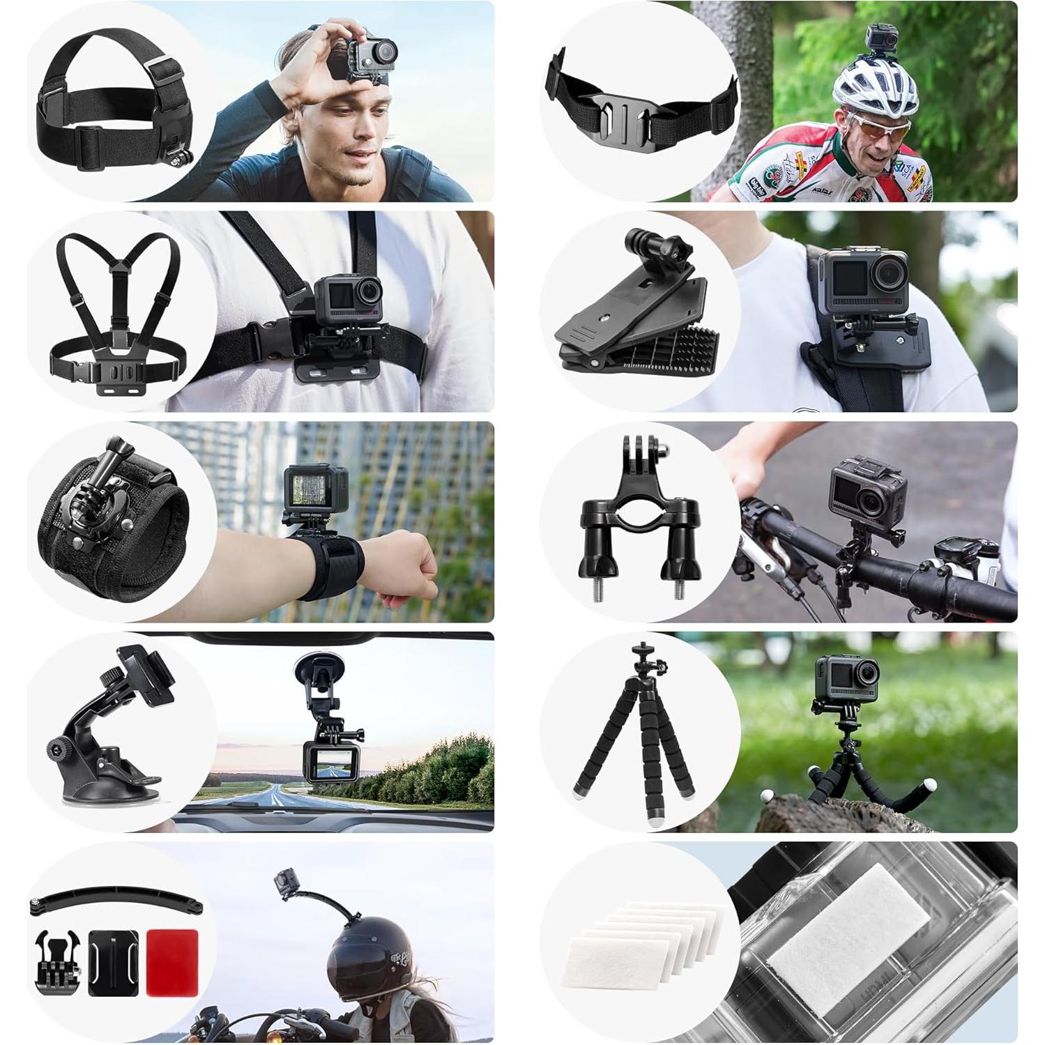 Kit Accesorios Cámara AKASO 14 en 1 para Deportes