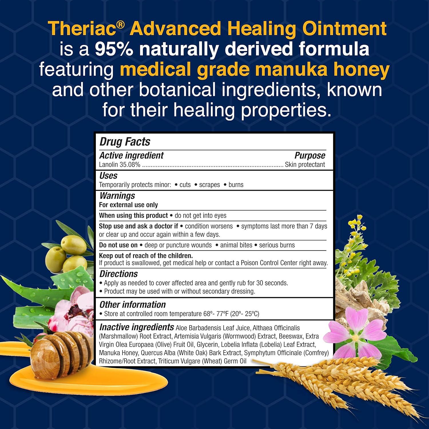 Ungüento Sanador Avanzado Theriac Miel de Manuka 14.17 g - Cura Rápida