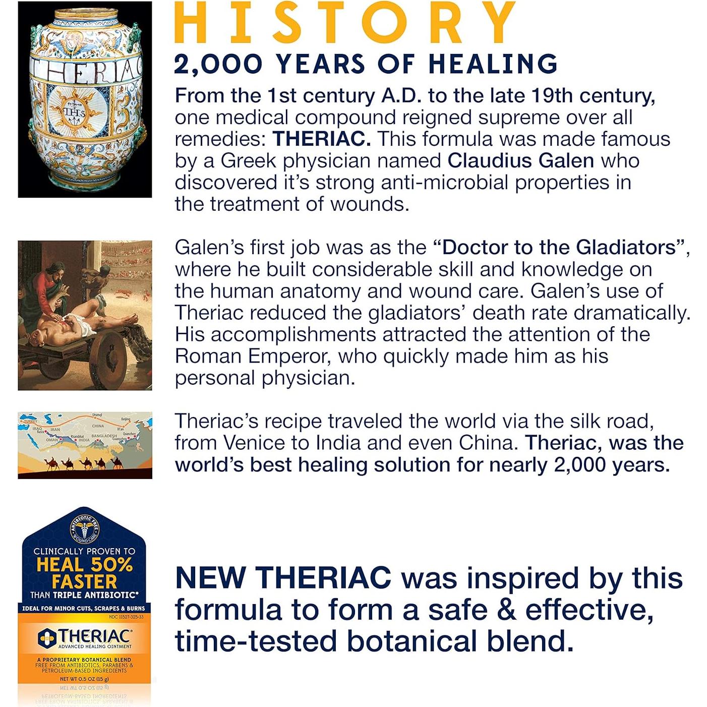 Ungüento Sanador Avanzado Theriac Miel de Manuka 14.17 g - Cura Rápida