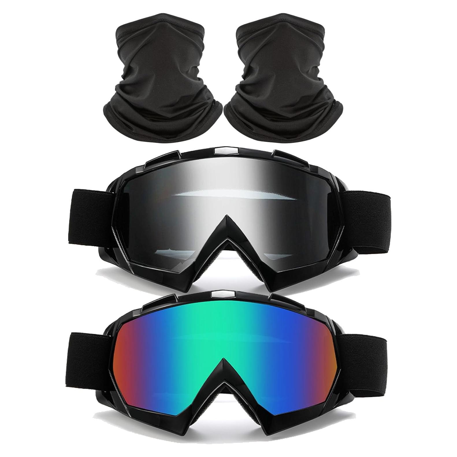 Juego de 4 Gafas de Motocicleta Immoono con Cubiertas Faciales