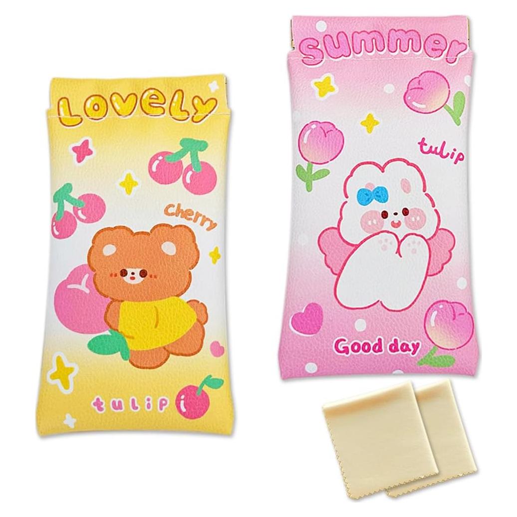 Funda Dura para Gafas PERFECTSIGHT Kawaii Rosa Amarillo