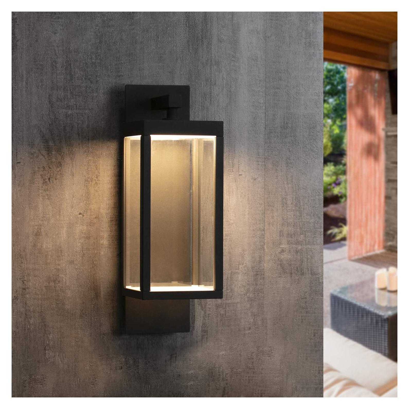 Aplique de pared LED Inowel 13W IP54 negro para exterior