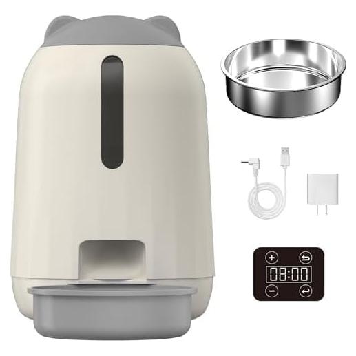 Comedero Automático PAPIFEED 3L Doble Fuente Gris