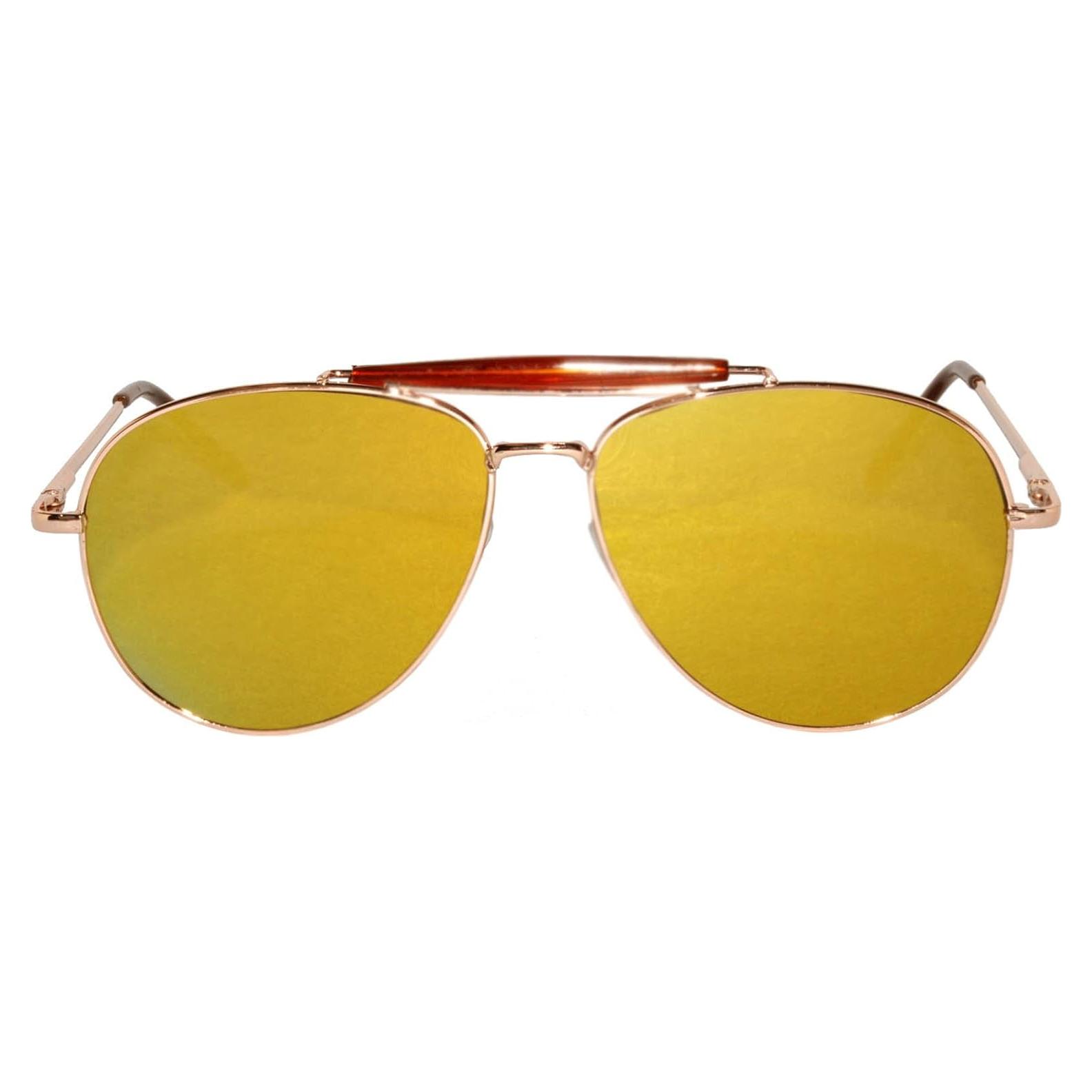 Gafas de sol aviador metalizadas para hombres y mujeres
