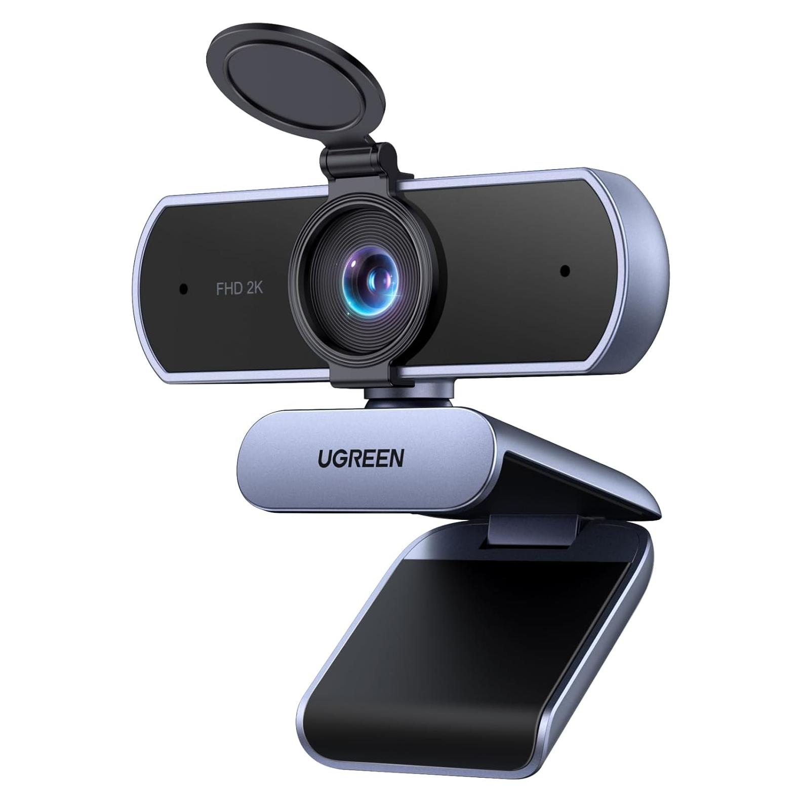 Cámara Web UGREEN 2K HD con Micrófono y Cubierta Privacidad