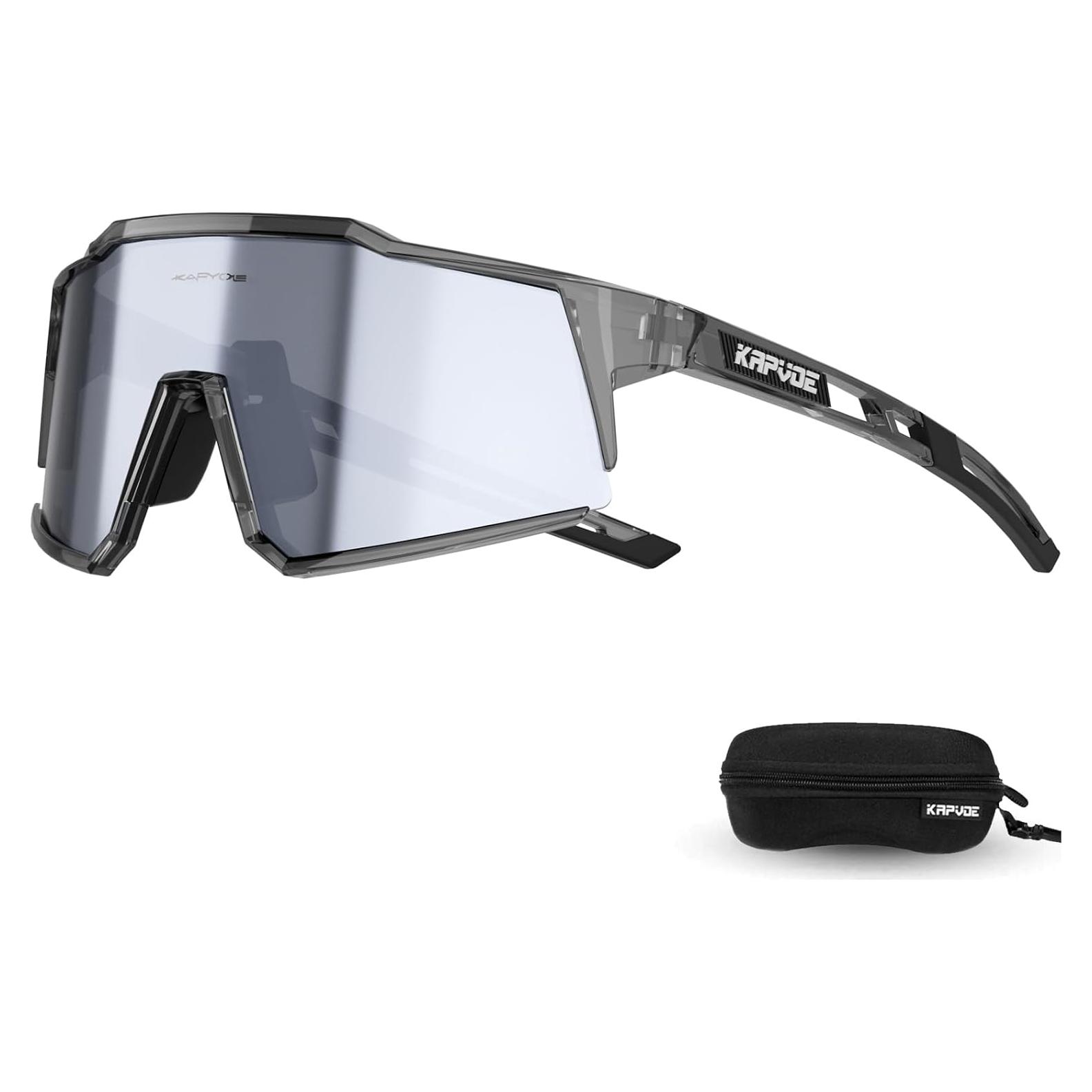 Gafas de Ciclismo KAPVOE TR90 Polarizadas con Lentes Intercambiables
