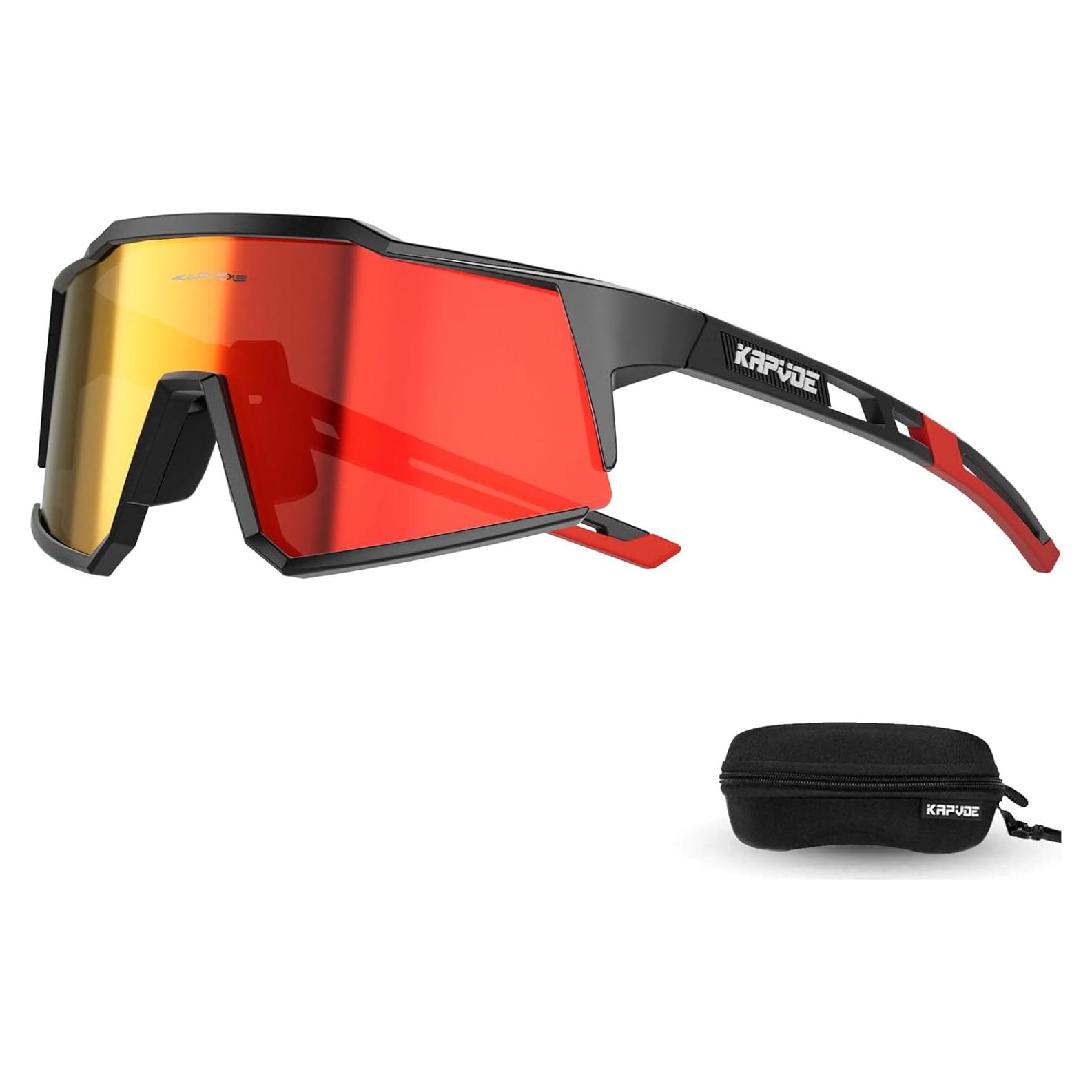 Gafas de Ciclismo KAPVOE TR90 Polarizadas con Lentes Intercambiables
