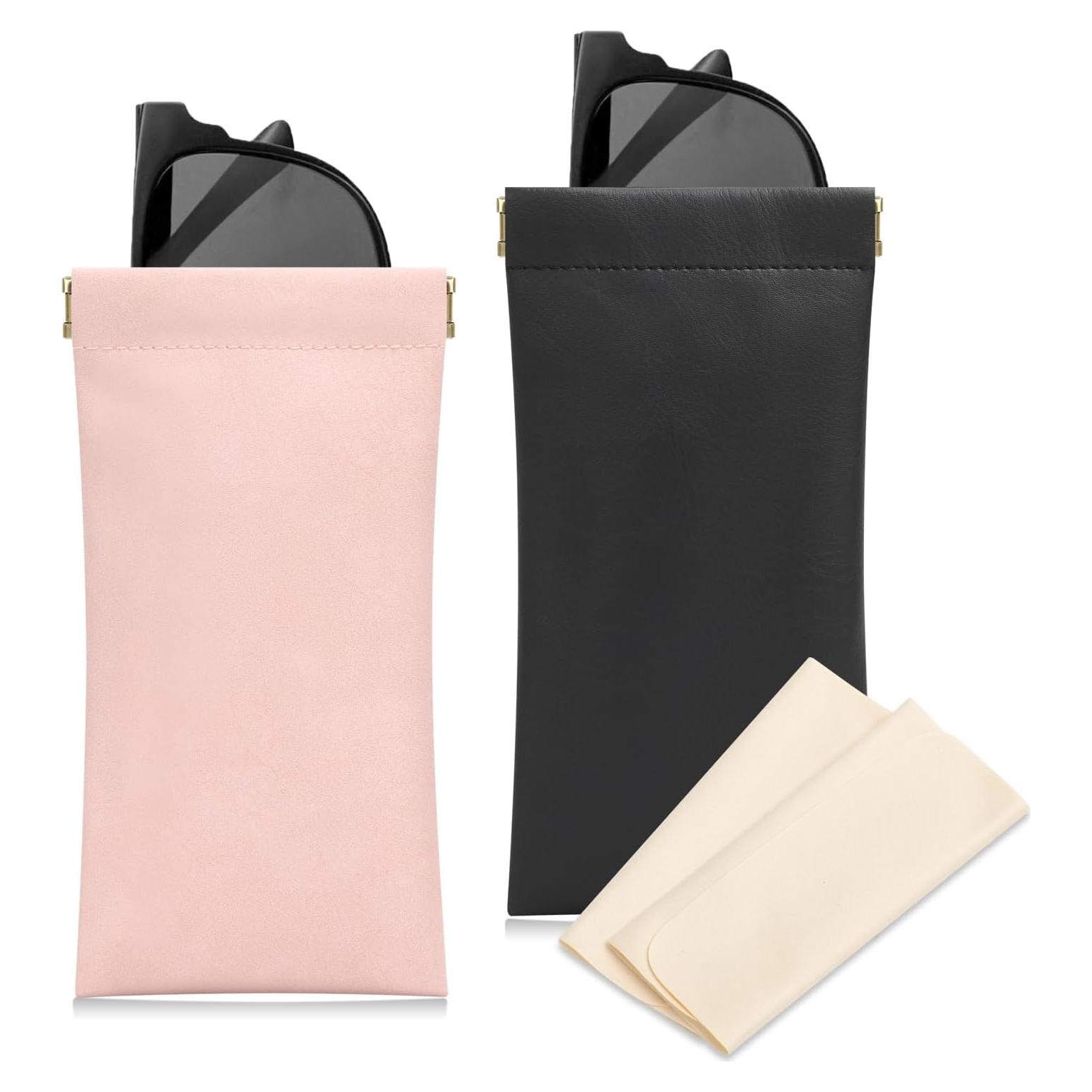 Estuche para Gafas Sightor 2 Pcs Cuero Suave Impermeable