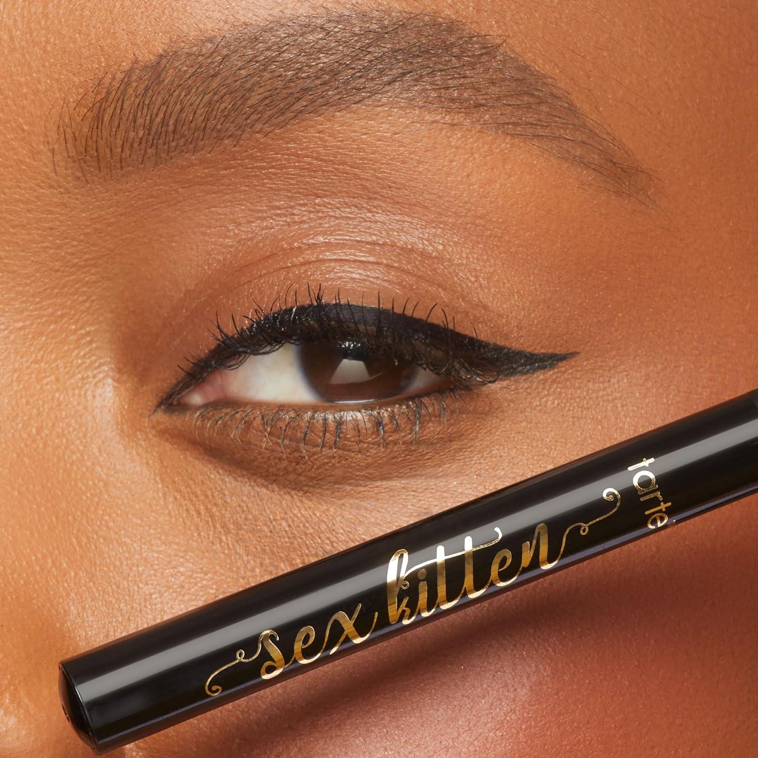Eyeliner Líquido Tarte Sex Kitten Negro - Impermeable, Vegano