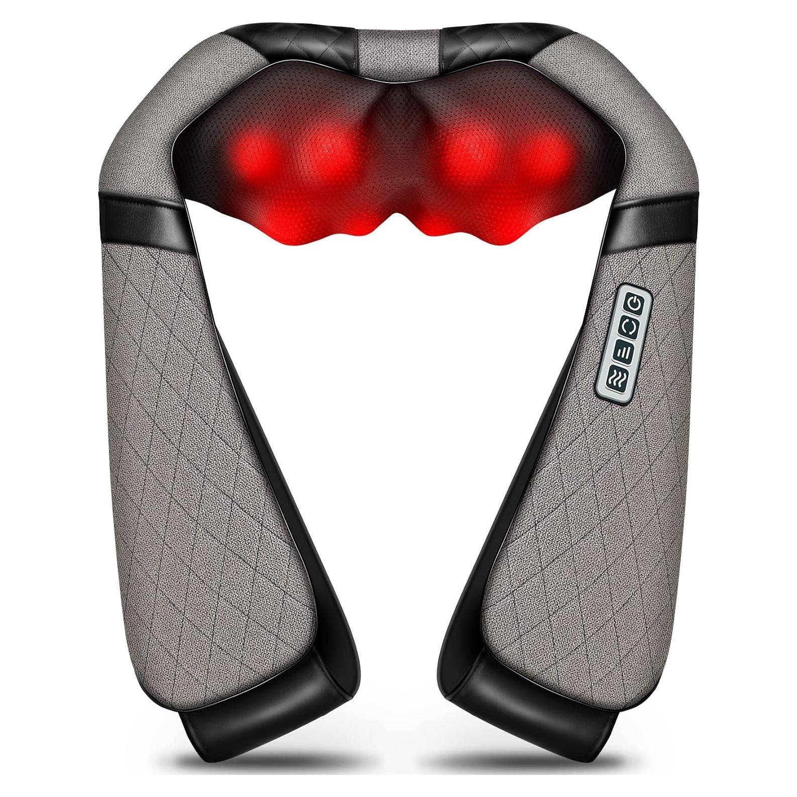 Masajeador Eléctrico Shiatsu Blue Elf 3D con Calor Gris