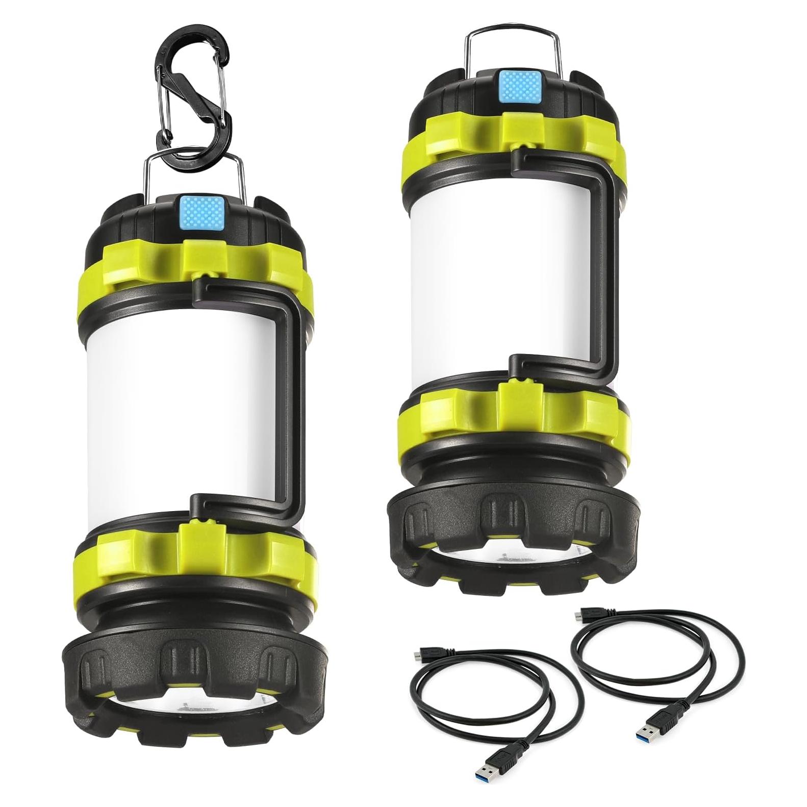 Linterna Camping LED Recargable Consciot 2 Paquetes 3600mAh