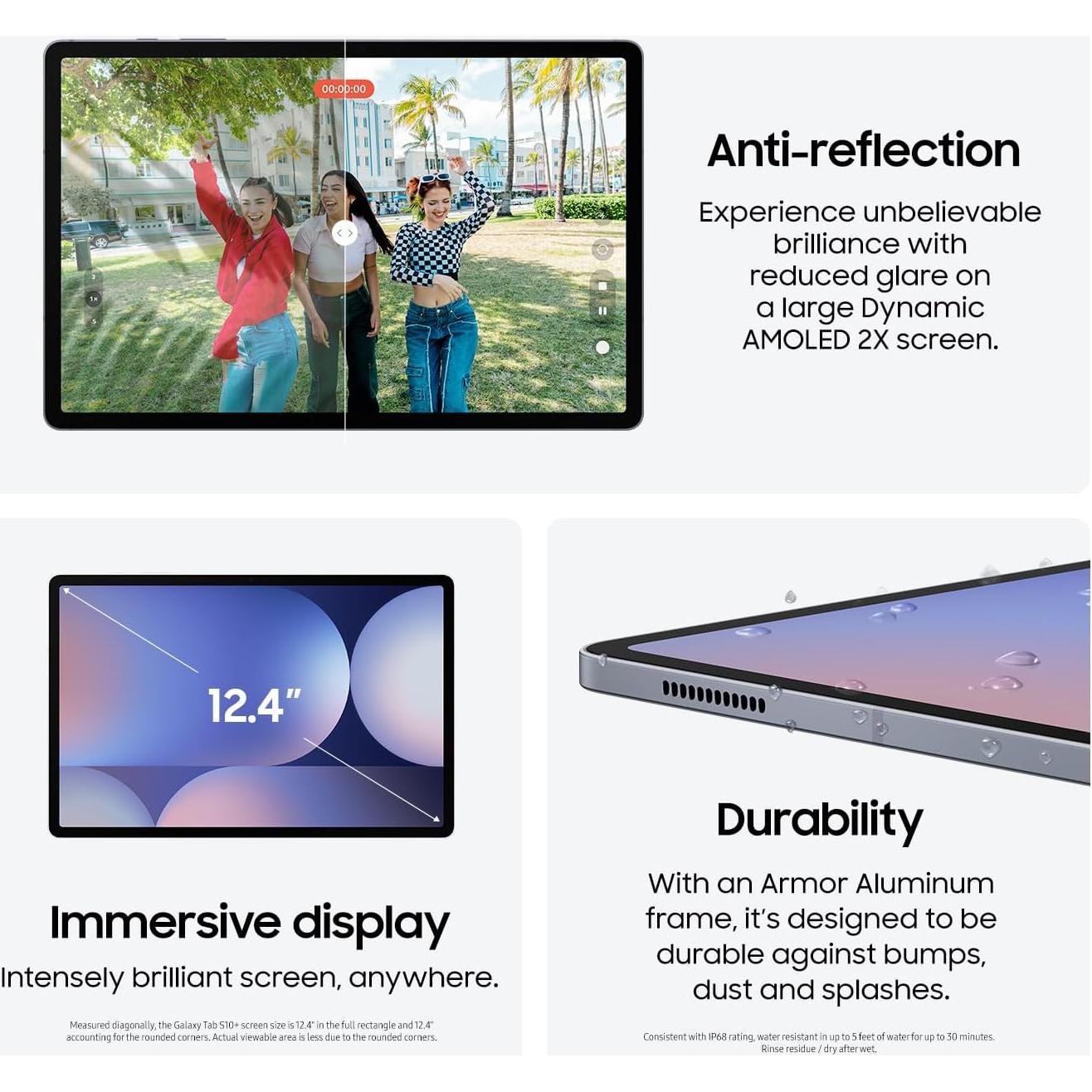 SAMSUNG Galaxy Tab S10+ 12.4" 512GB Plata, Tableta Android