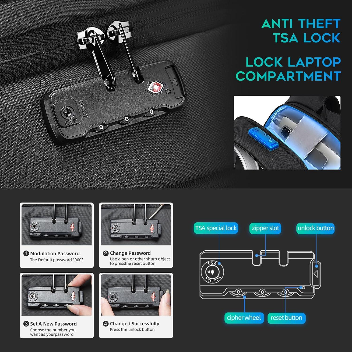 Mochila de Viaje BANGE para Portátil 15.6" Antirrobo Liviana