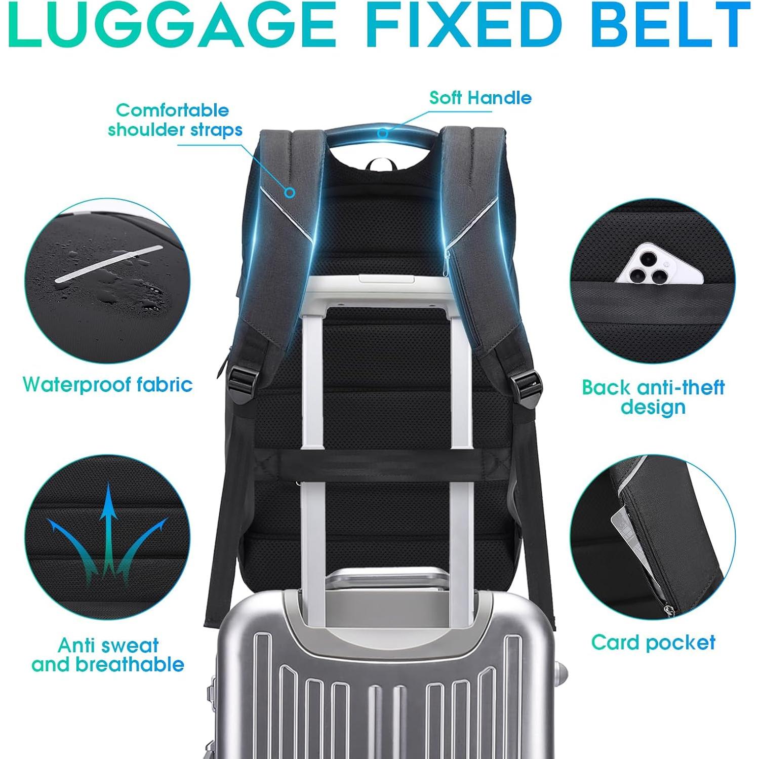 Mochila de Viaje BANGE para Portátil 15.6" Antirrobo Liviana