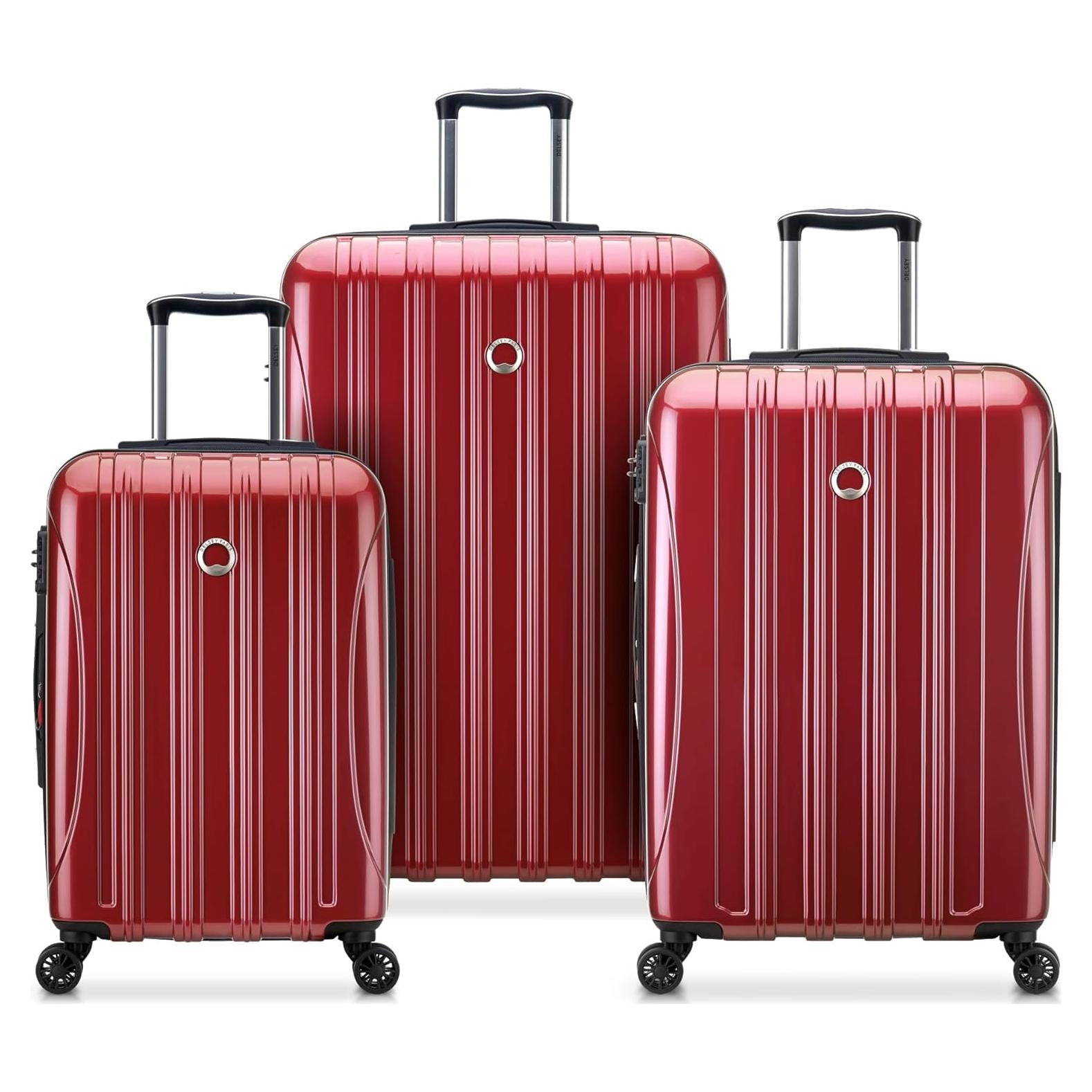Juego de 3 Maletas Delsey Helium Aero Rojo Ladrillo 254L