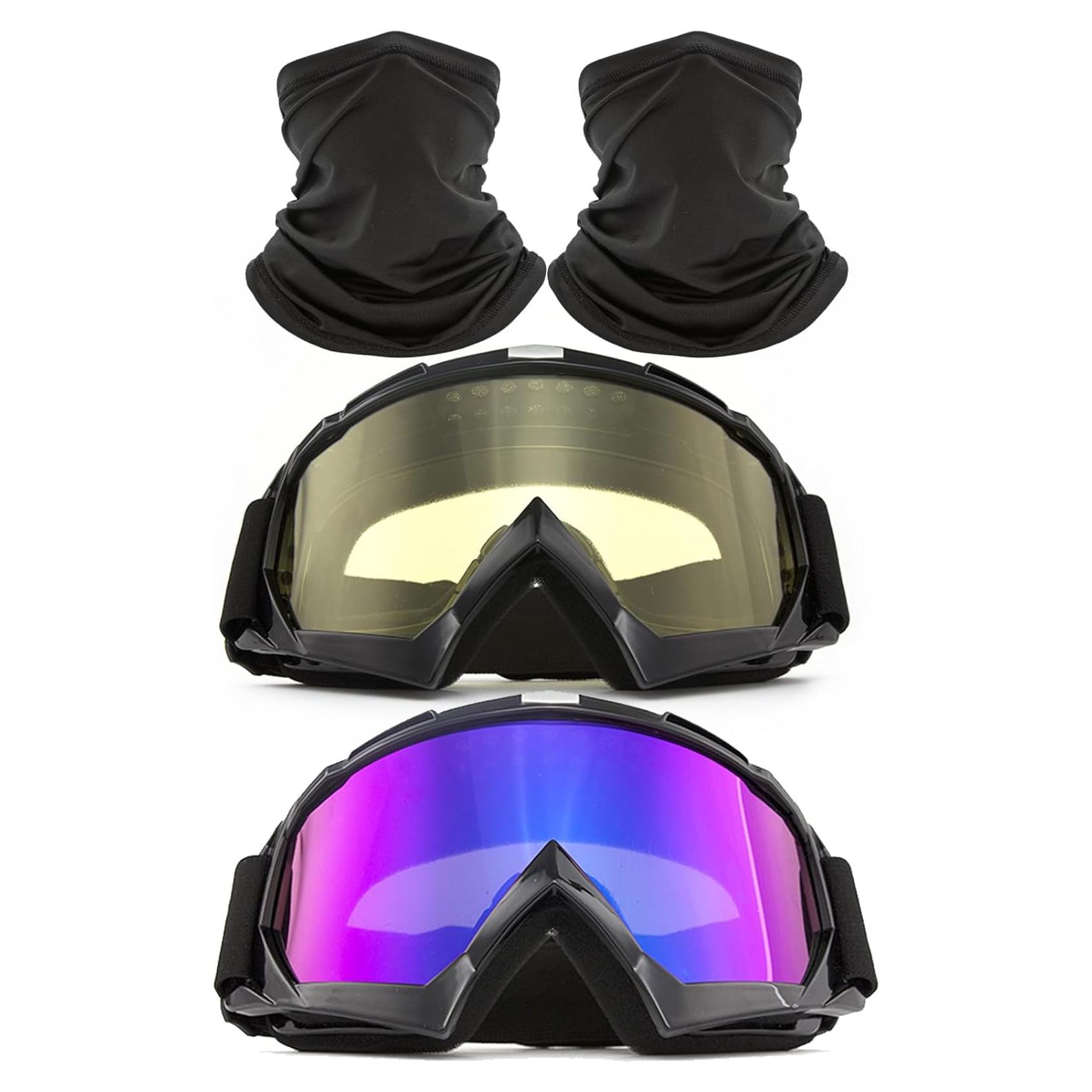 Gafas de Motocross Immoono 2 Pcs con Gaiter para Adultos