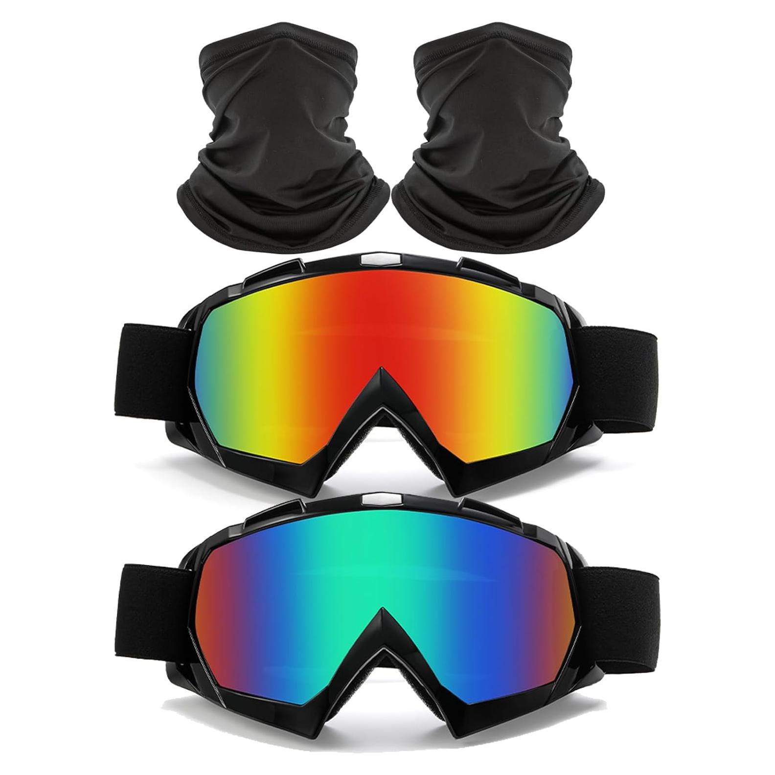 Gafas de Motocross Immoono 2 Pcs con Gaiter para Deportes