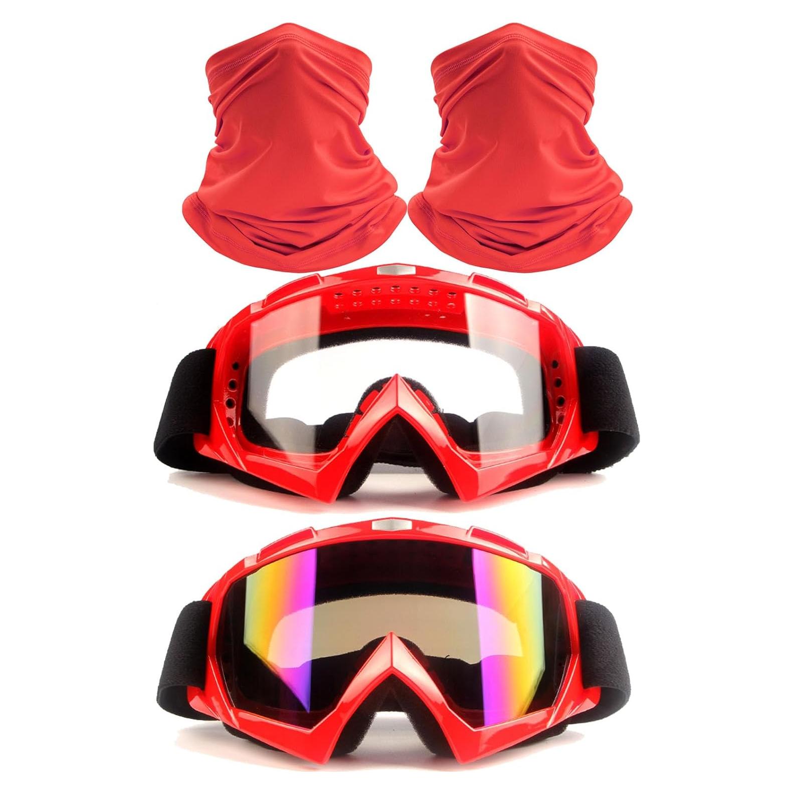 Gafas de Motocross Immoono 2 Pcs con Gaiter para Adultos