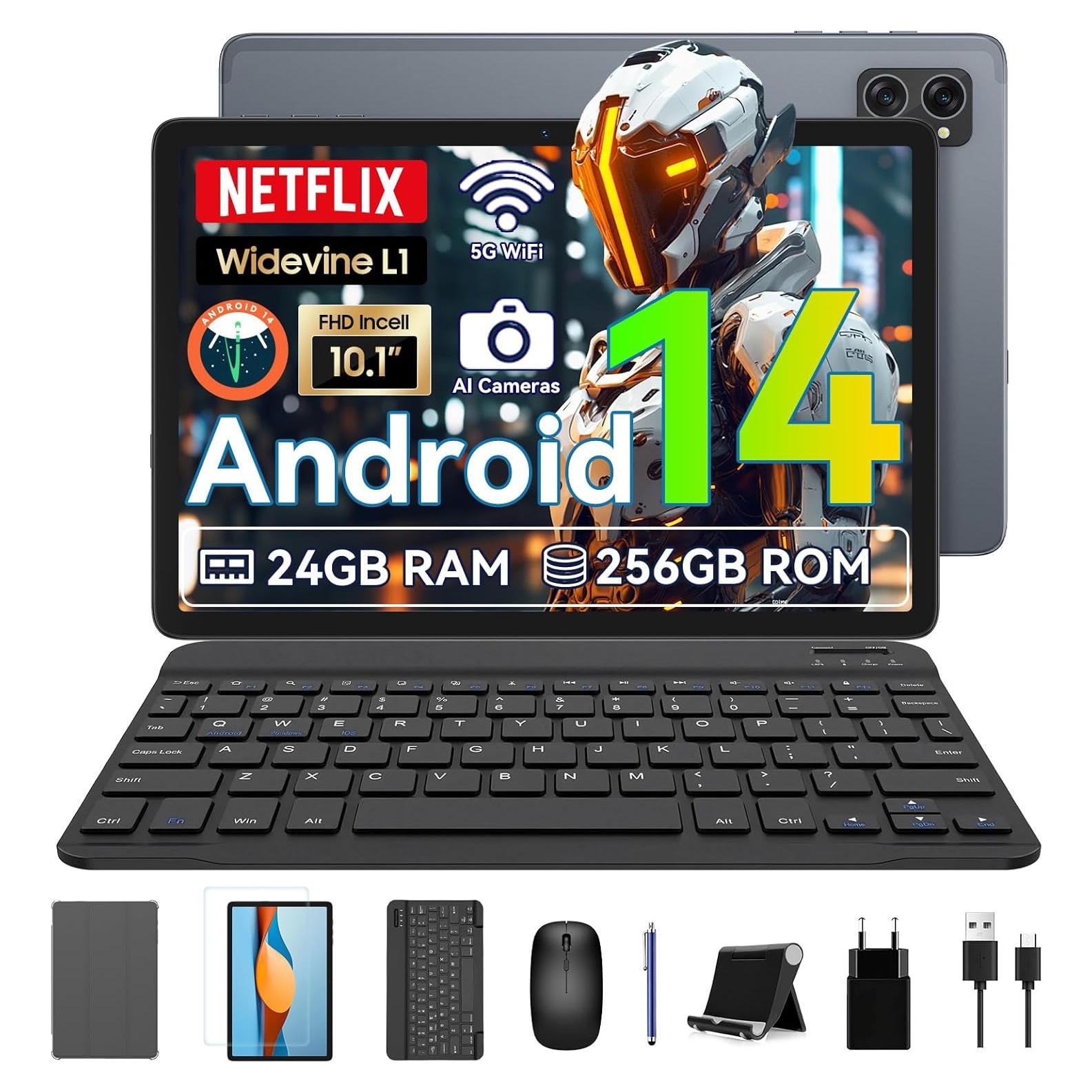 Tableta Android 10.1" BESTTAB A20 24GB RAM 256GB ROM Gris