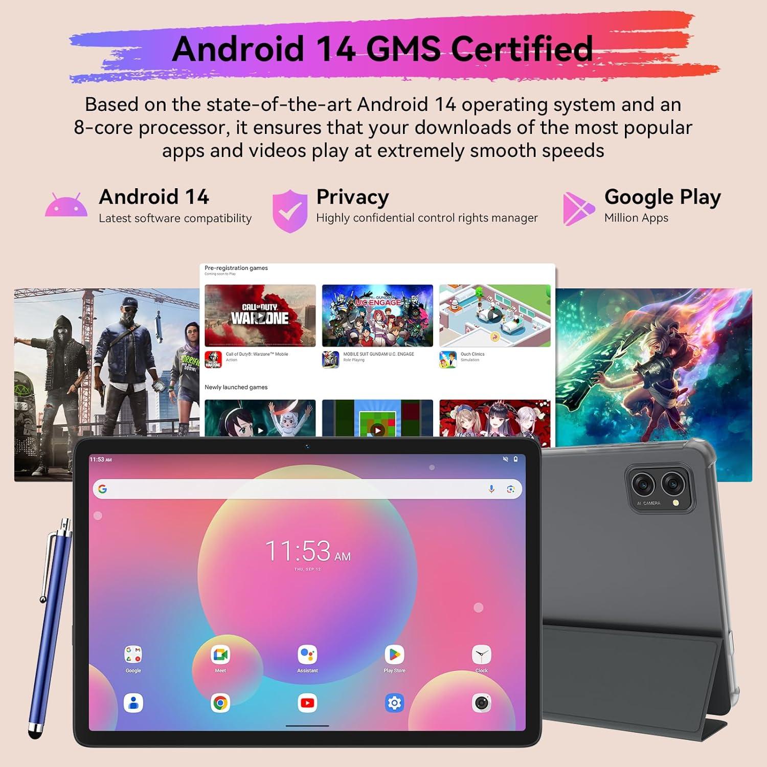 Tableta Android 10.1" BESTTAB A20 24GB RAM 256GB ROM Gris