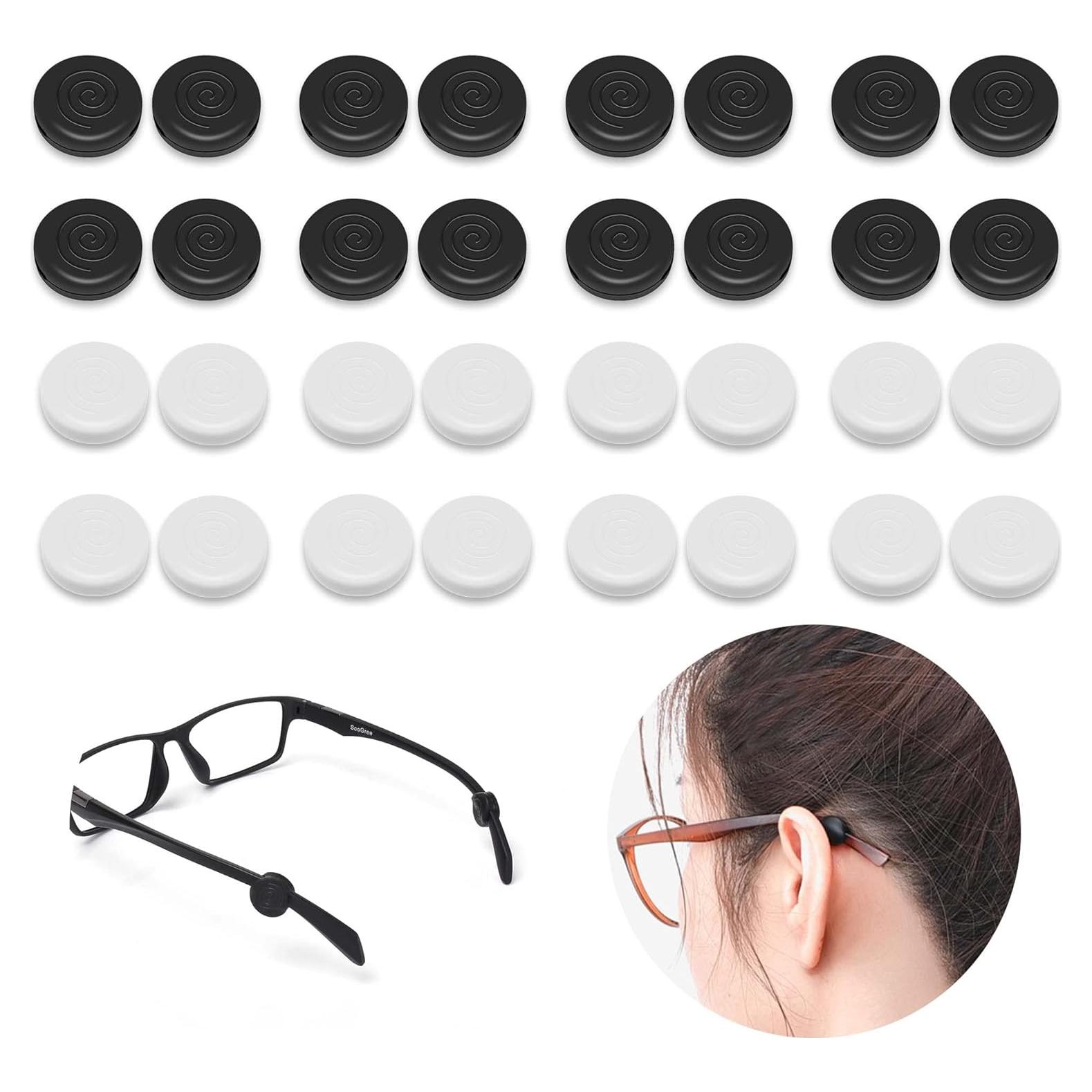 16 Pares de Clips de Silicona Antideslizantes para Gafas
