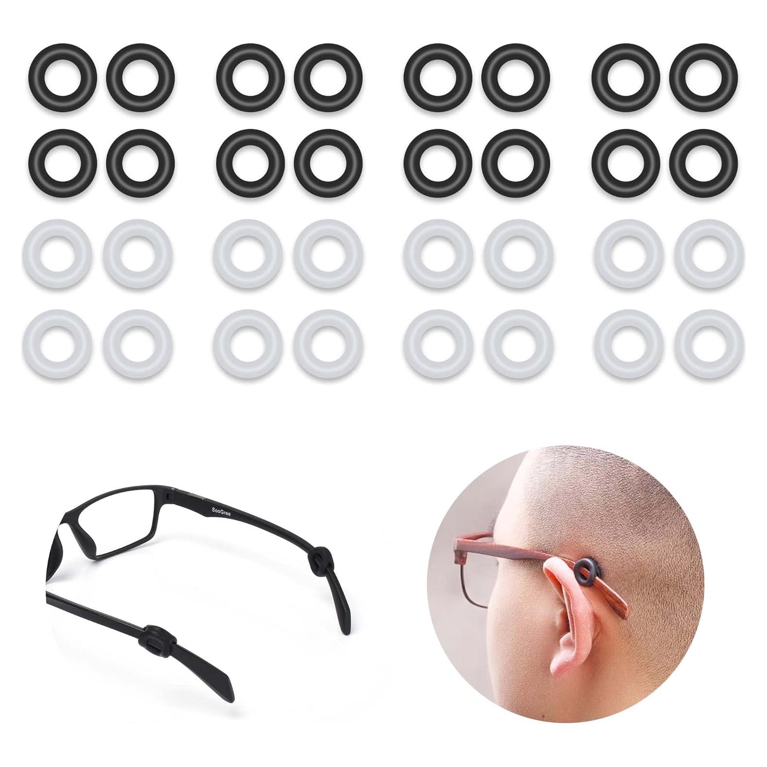 16 Pares de Clips de Silicona Antideslizantes para Gafas