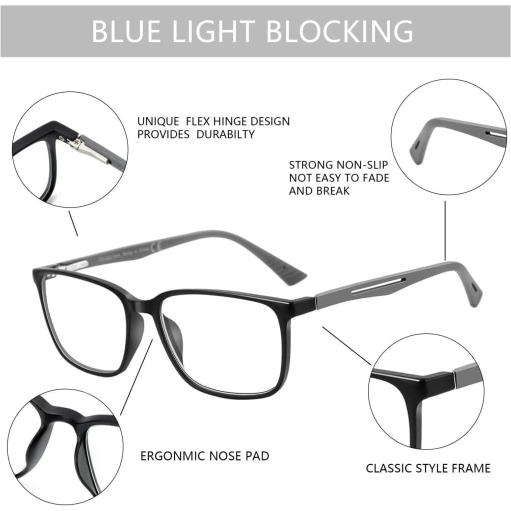 Gafas de lectura BLUEMOKY con luz azul y aumento 1.0 a 3.5