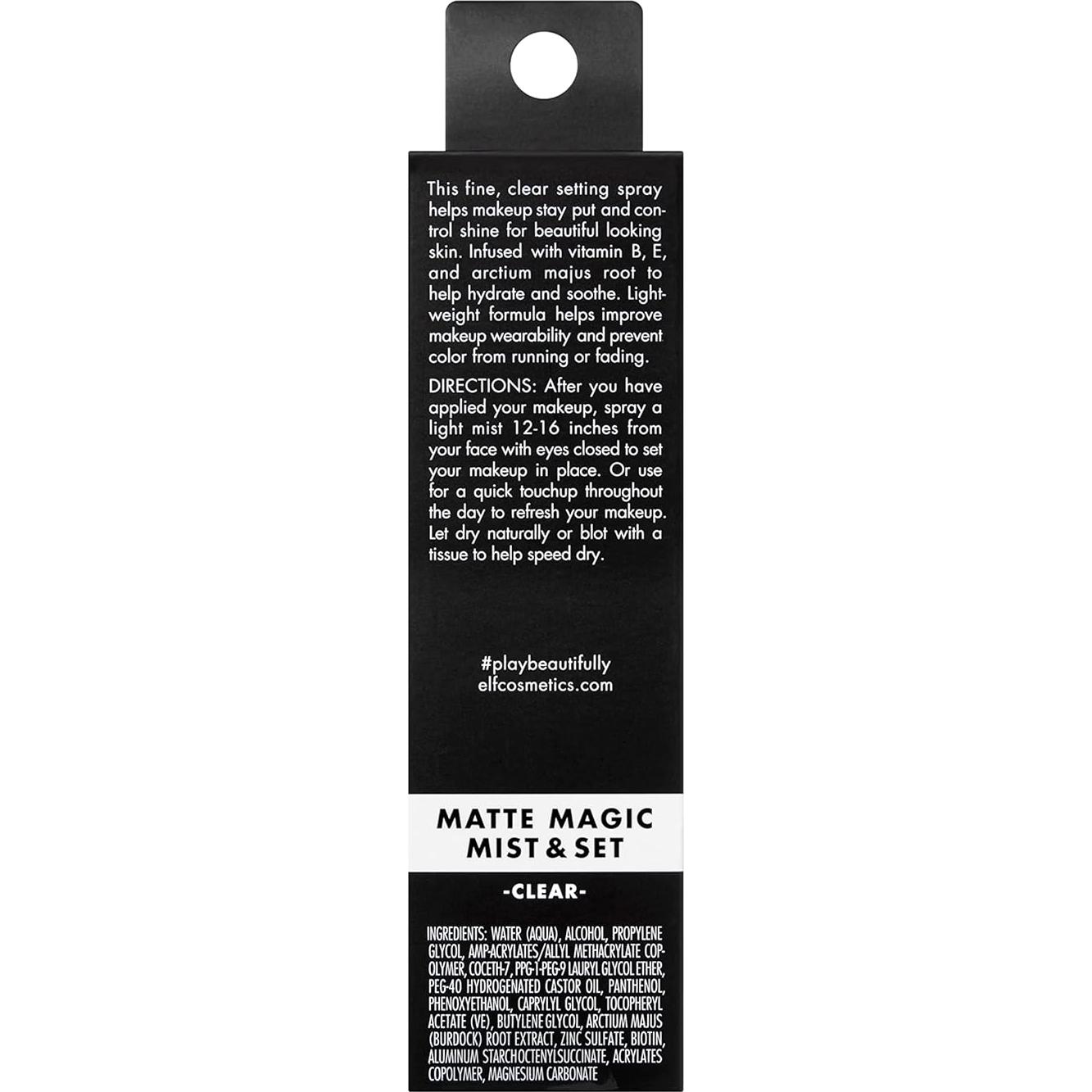 e.l.f. Spray Fijador Matte 3.2 oz - Controla Brillo e Hidrata