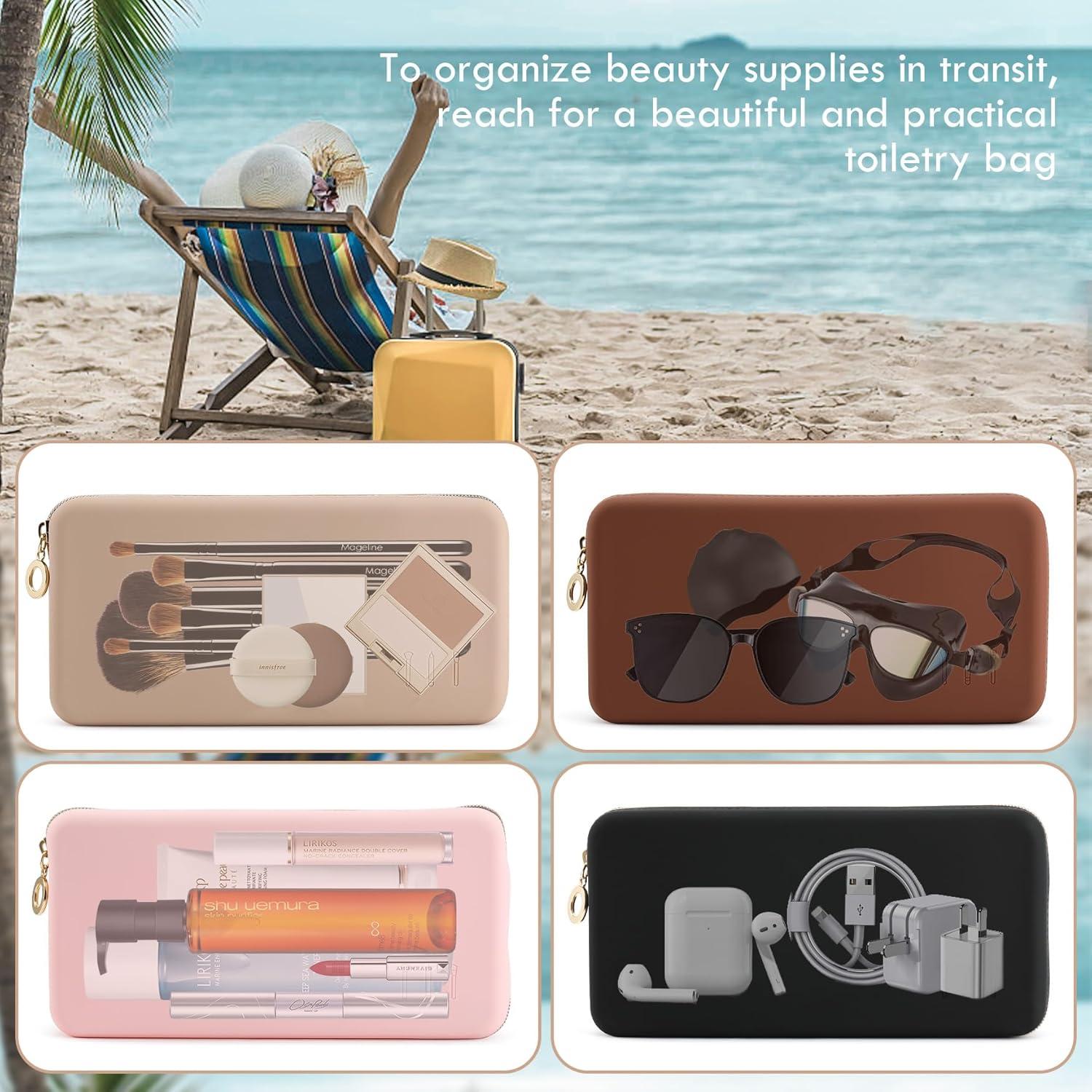 Bolsa de Brochas de Maquillaje FVION Caqui - Estuche de Viaje