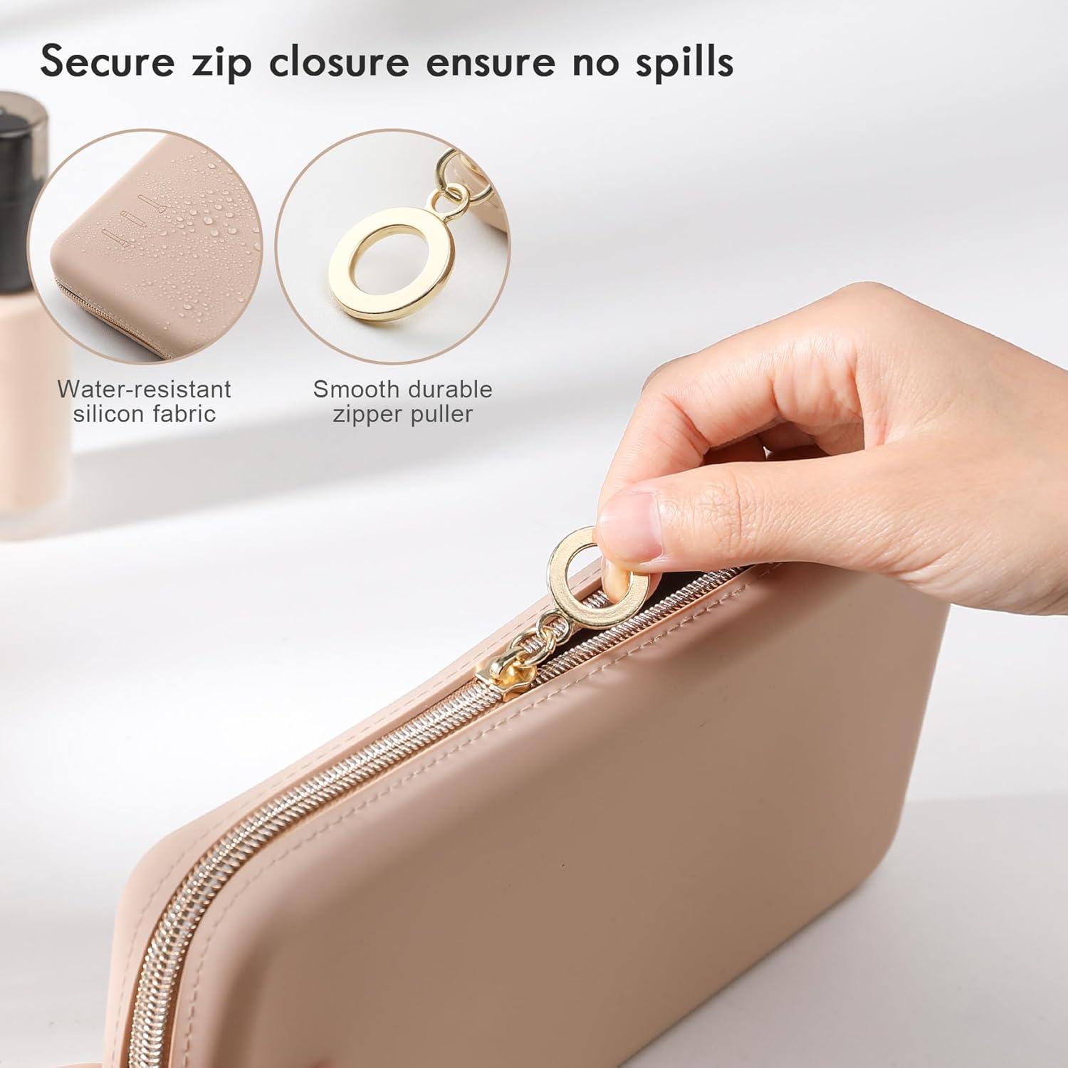 Bolsa de Brochas de Maquillaje FVION Caqui - Estuche de Viaje