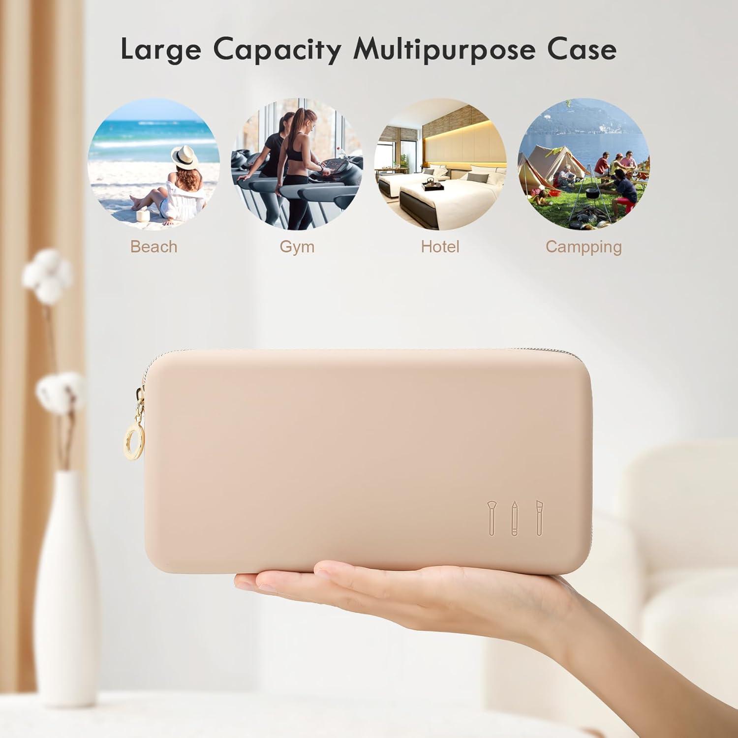 Bolsa de Brochas de Maquillaje FVION Caqui - Estuche de Viaje