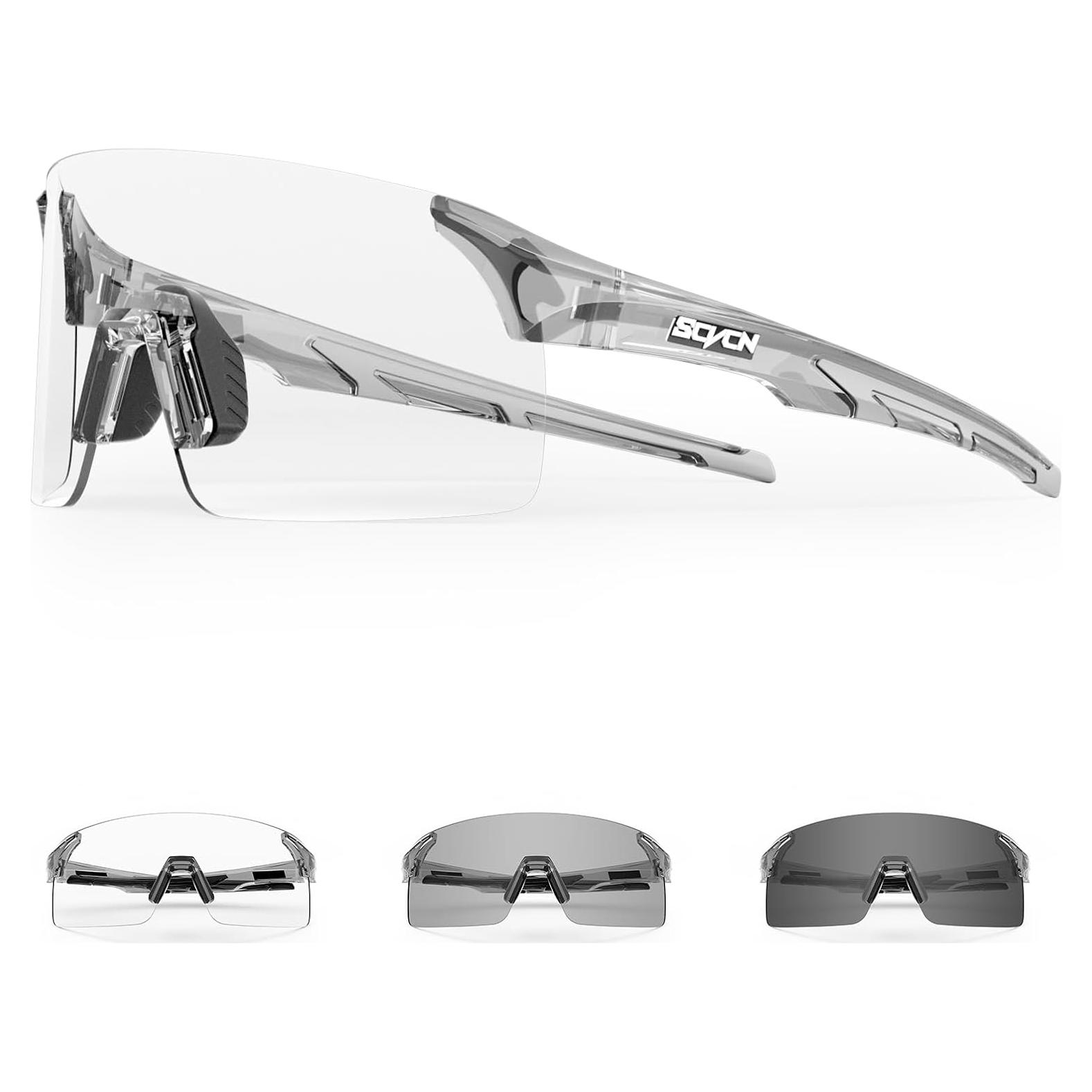 Gafas de Ciclismo Fotocromáticas SCVCN Plata UV400