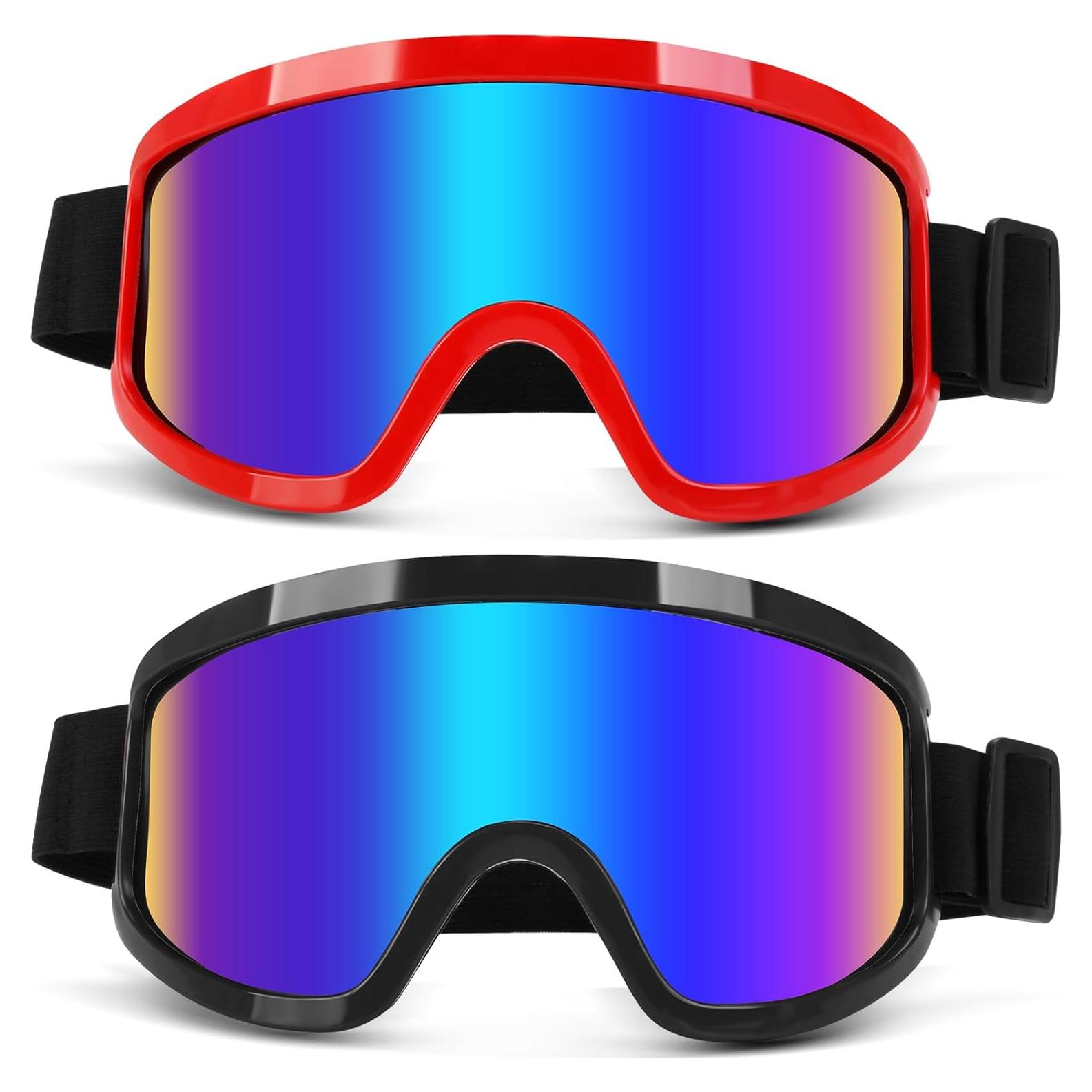 Gafas de Moto Lievermo - Paquete 2 Gafas Negras y Rojas