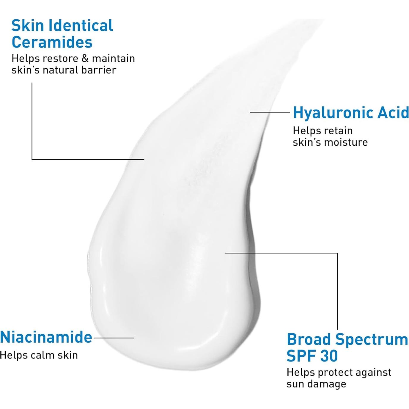 CeraVe Loción Hidratante Facial AM SPF 30 85g - No Comedogénica