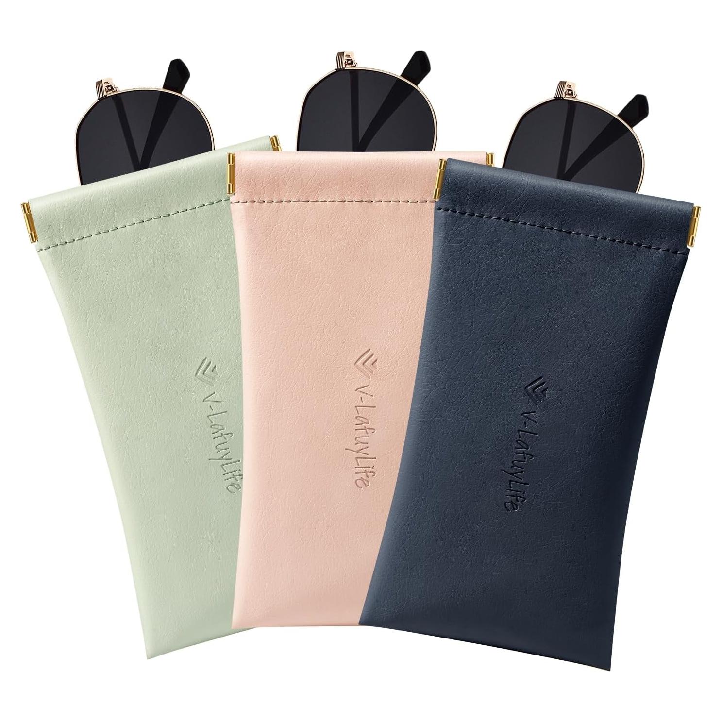 Estuche para Gafas Suave 2 Pack - Cuero PU Ligero