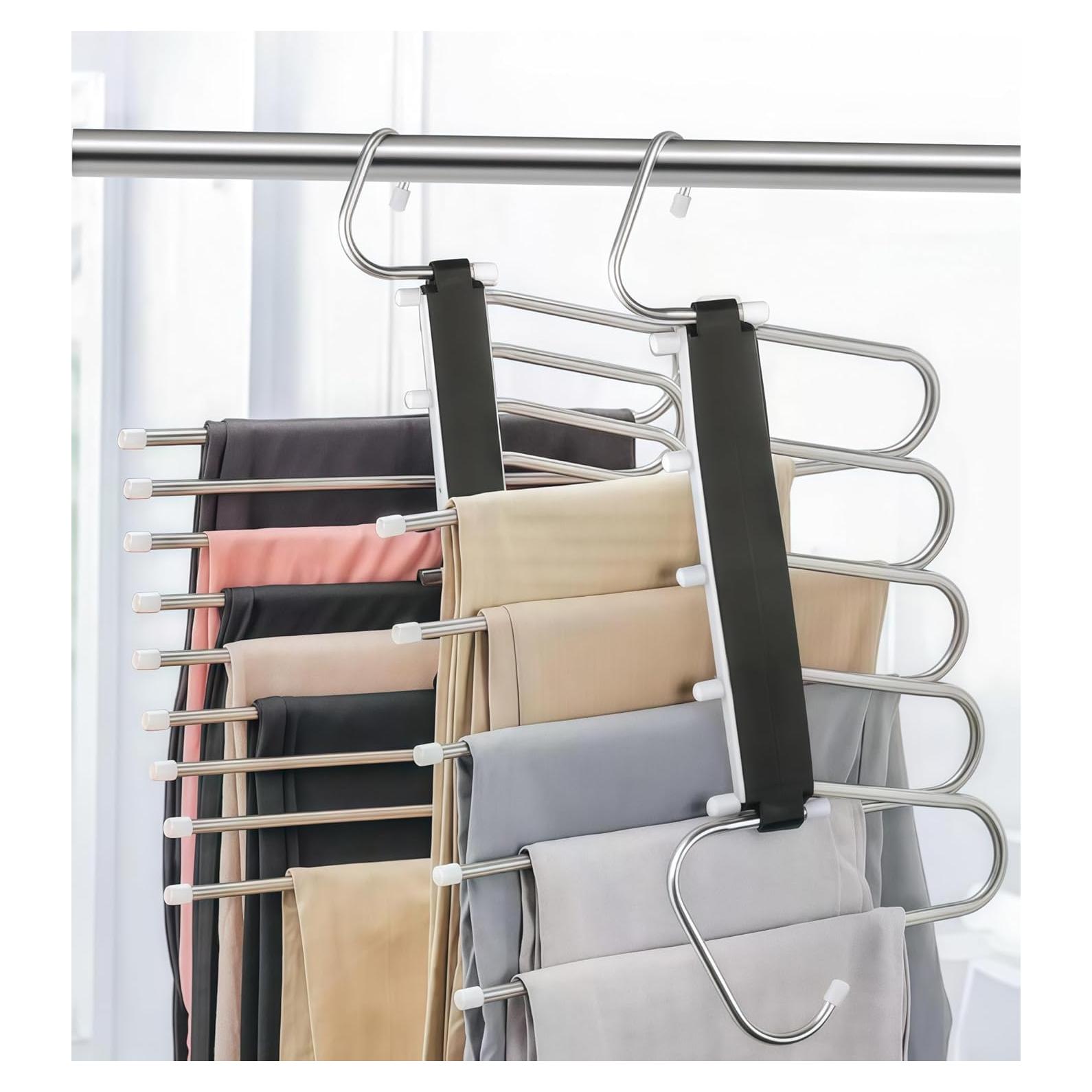 Perchas para Pantalones Ahorra Espacio Seropy 5 Capas 33x24cm