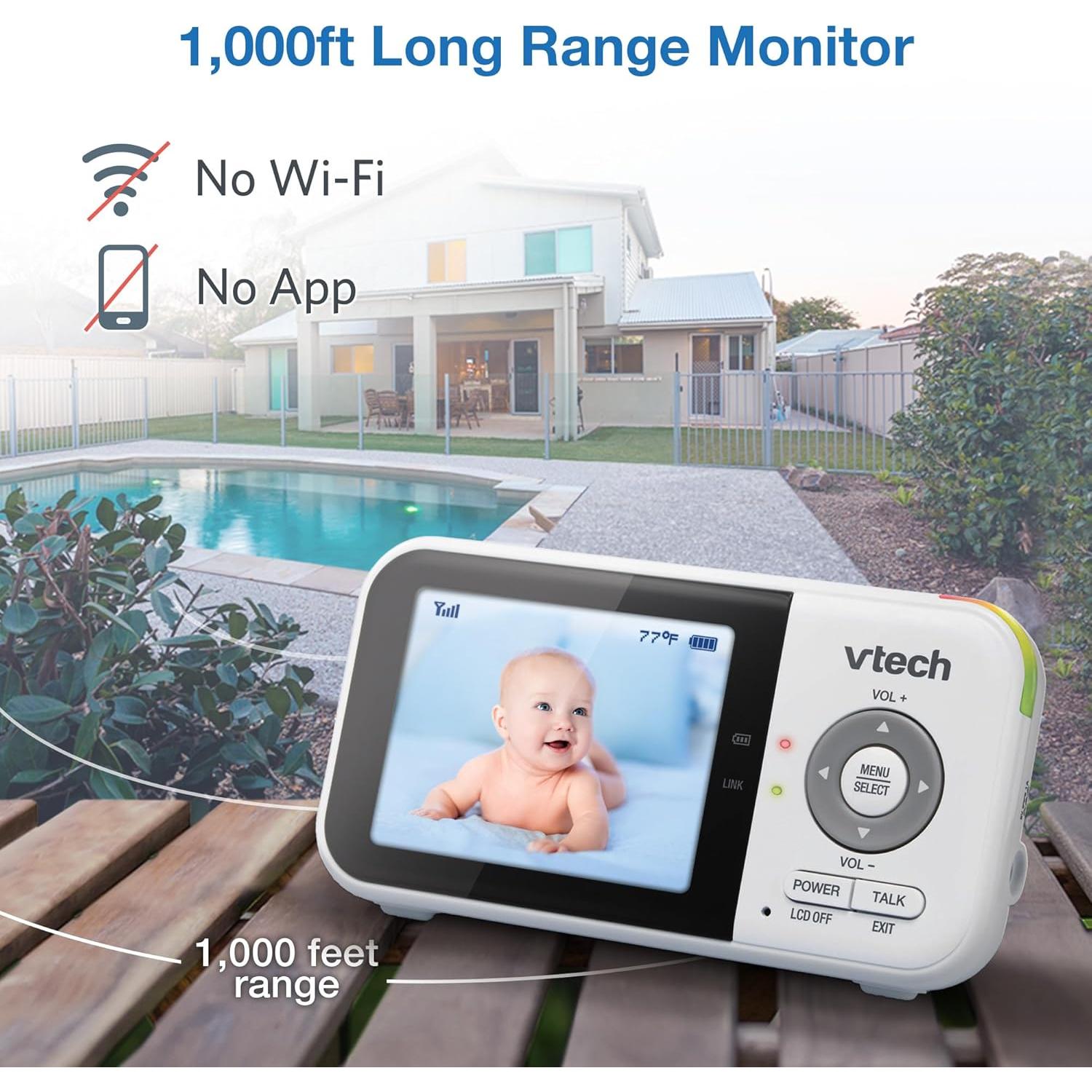 Monitor de Bebé VTech VM819 con Cámara 2.8" y Audio