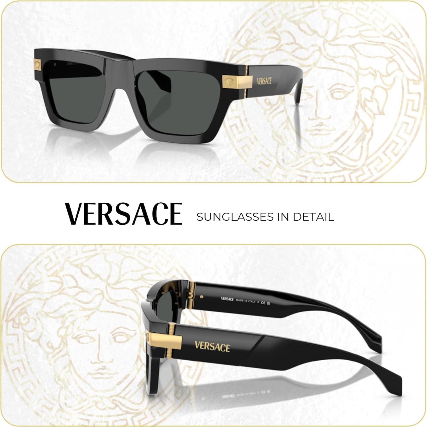 Gafas de sol rectangulares Versace VE4464 para hombres con kit