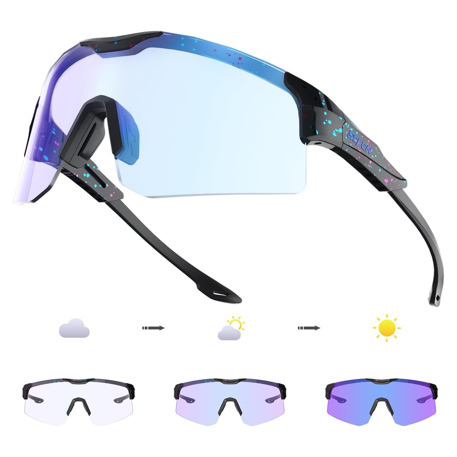 Gafas de Ciclismo KAPVOE Fotoquímicas UV400 Ajustables