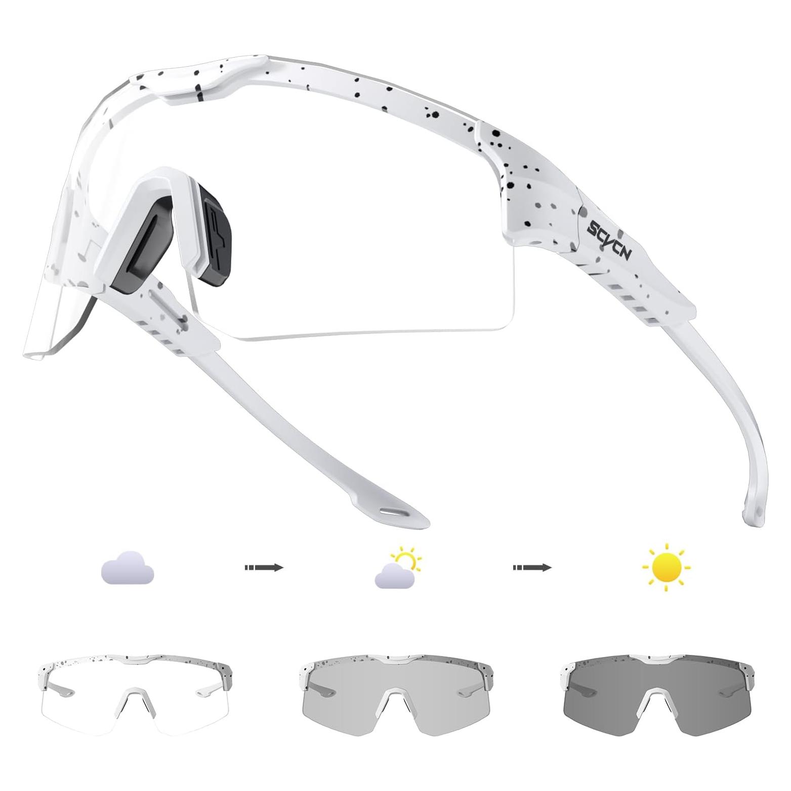 Gafas de Ciclismo KAPVOE Fotoquímicas UV400 Ajustables