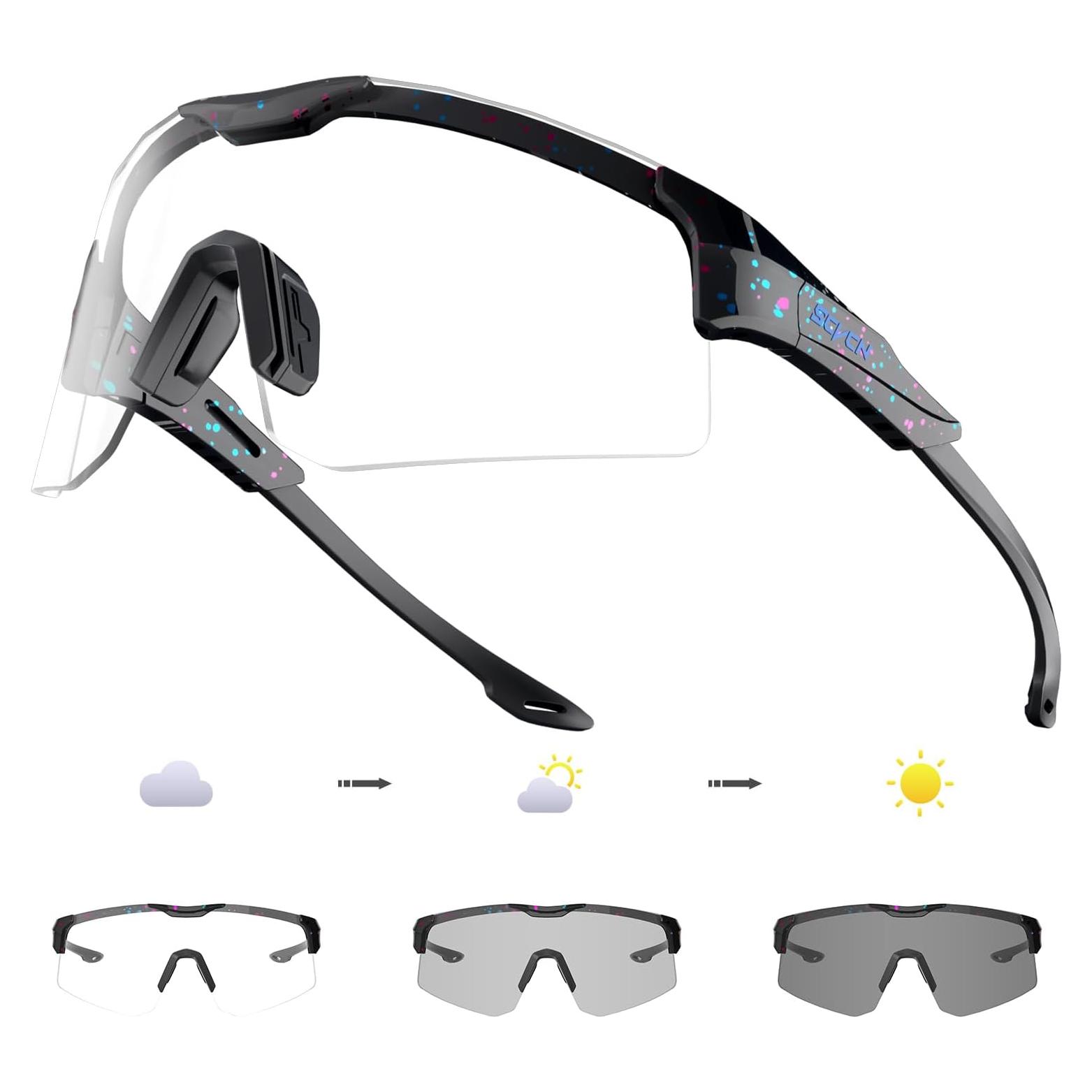 Gafas de Ciclismo KAPVOE Fotoquímicas UV400 Ajustables