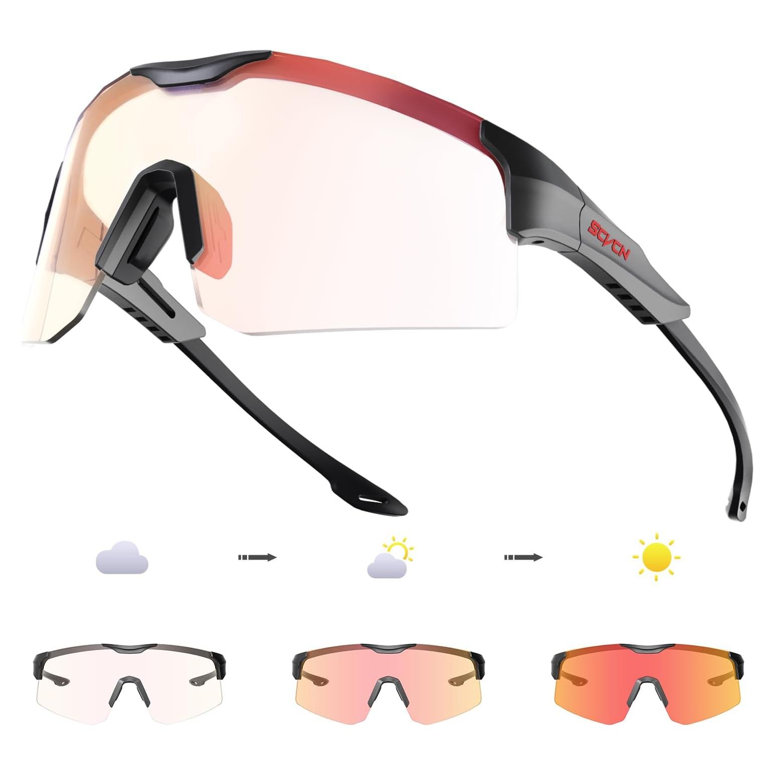 Gafas de Ciclismo KAPVOE Fotocromáticas UV400 Ajustables