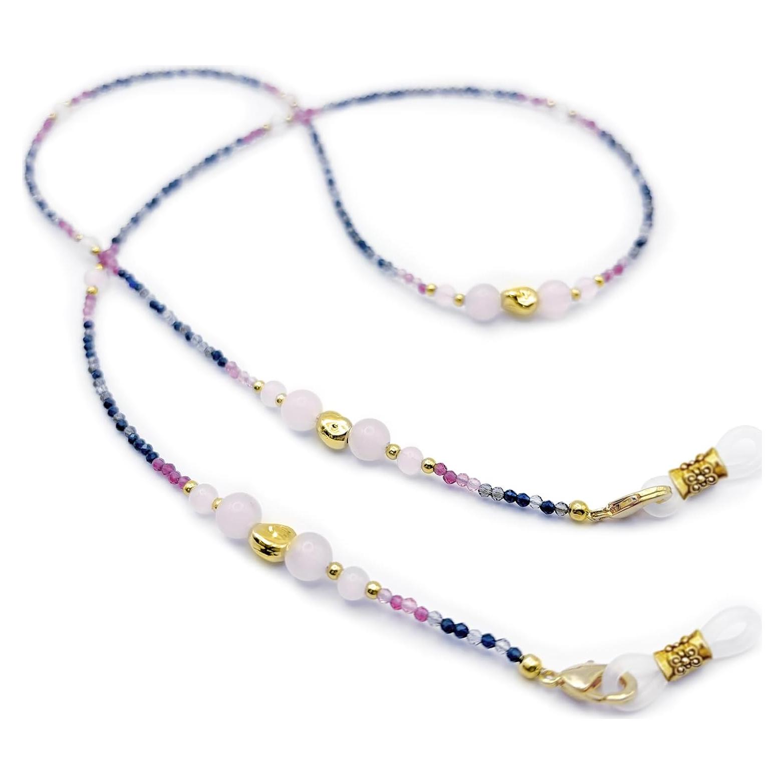 Cadena de Gafas Elegante con Perlas Rosa - Correa Unisex