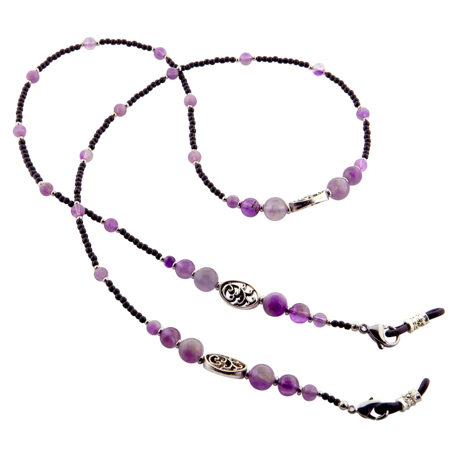 Cadena de Gafas Elegante con Perlas y Charm - 69.85 cm