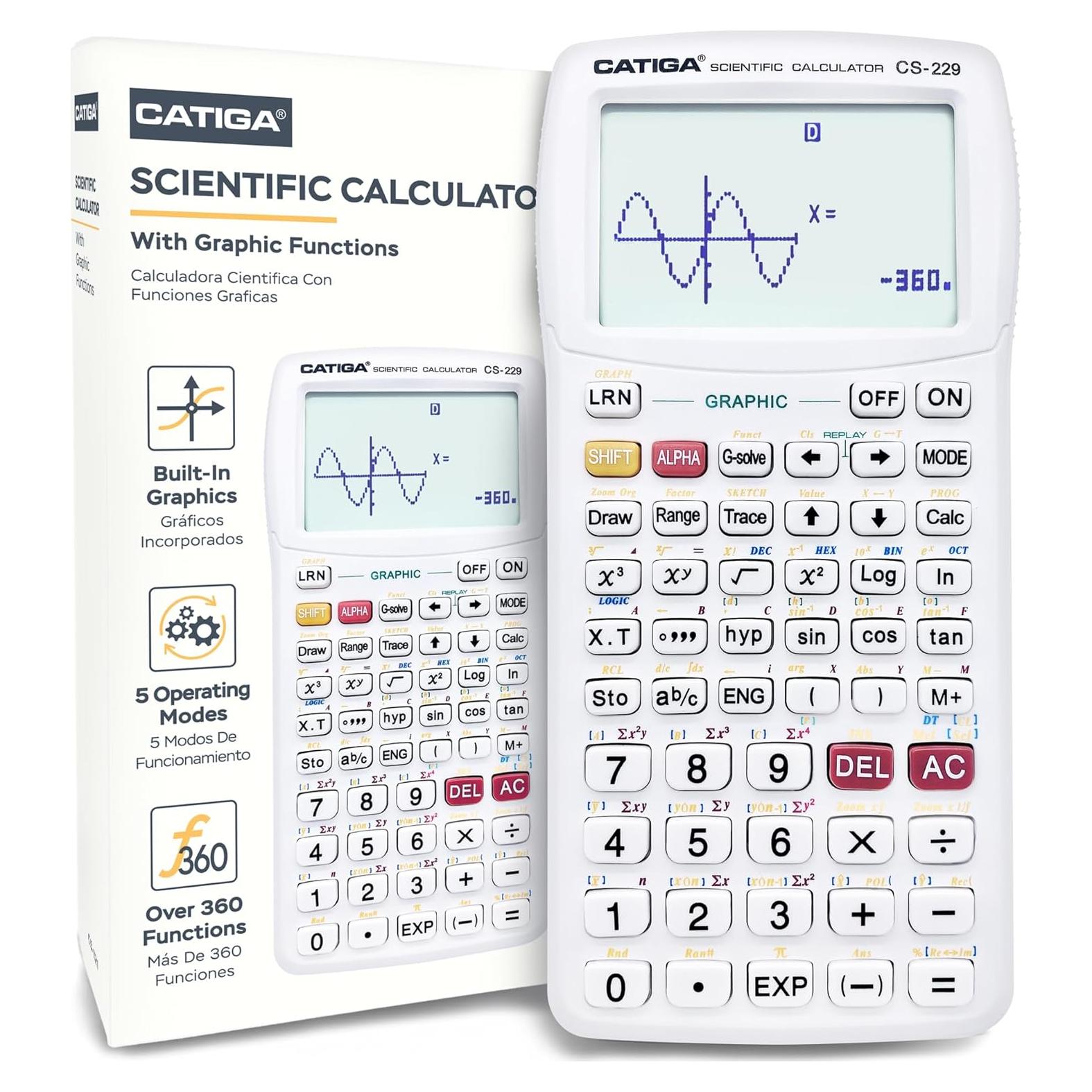 Calculadora Científica CATIGA con Gráficos y 360 Funciones