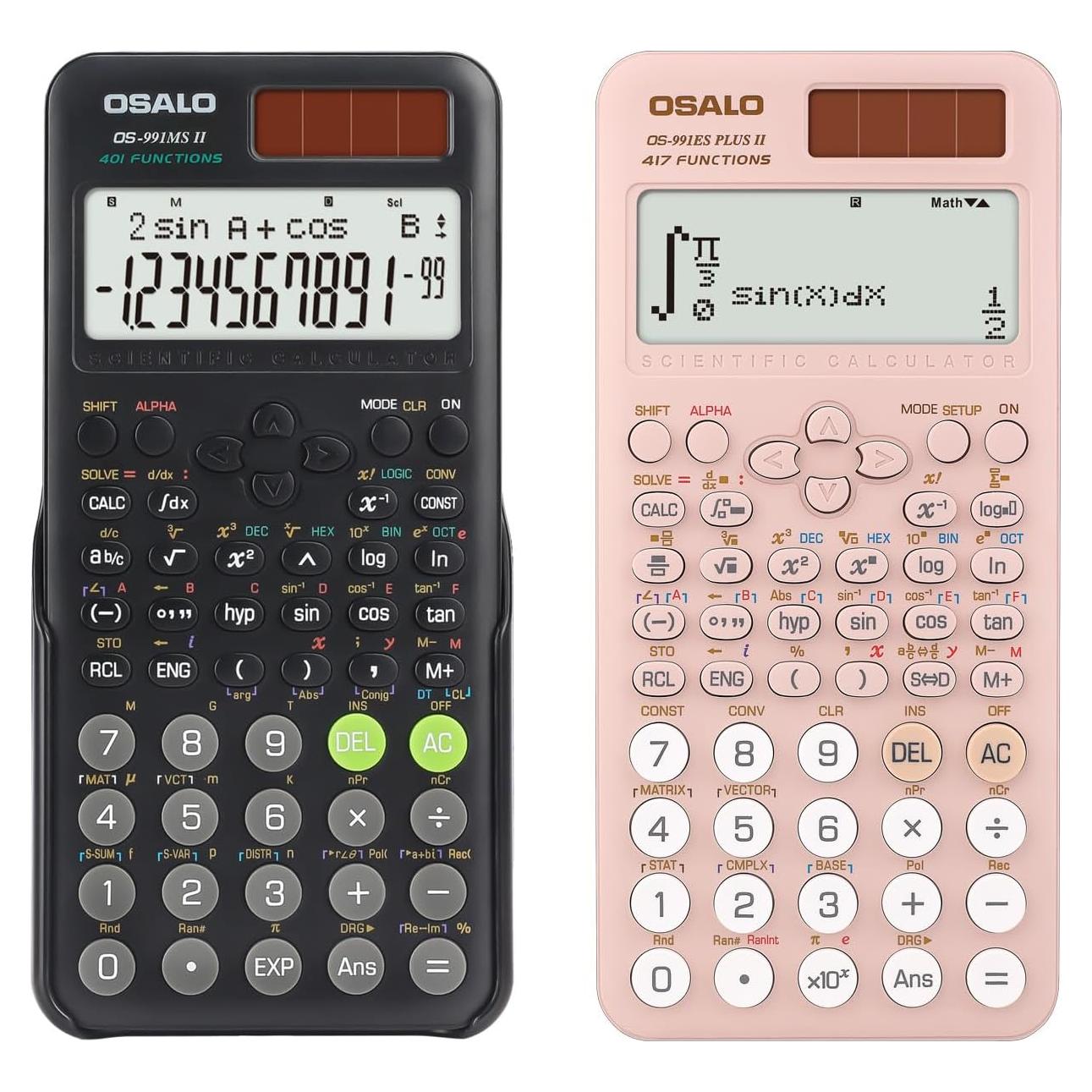 Calculadora Científica OSALO 401/417 Funciones Pantalla Escrita