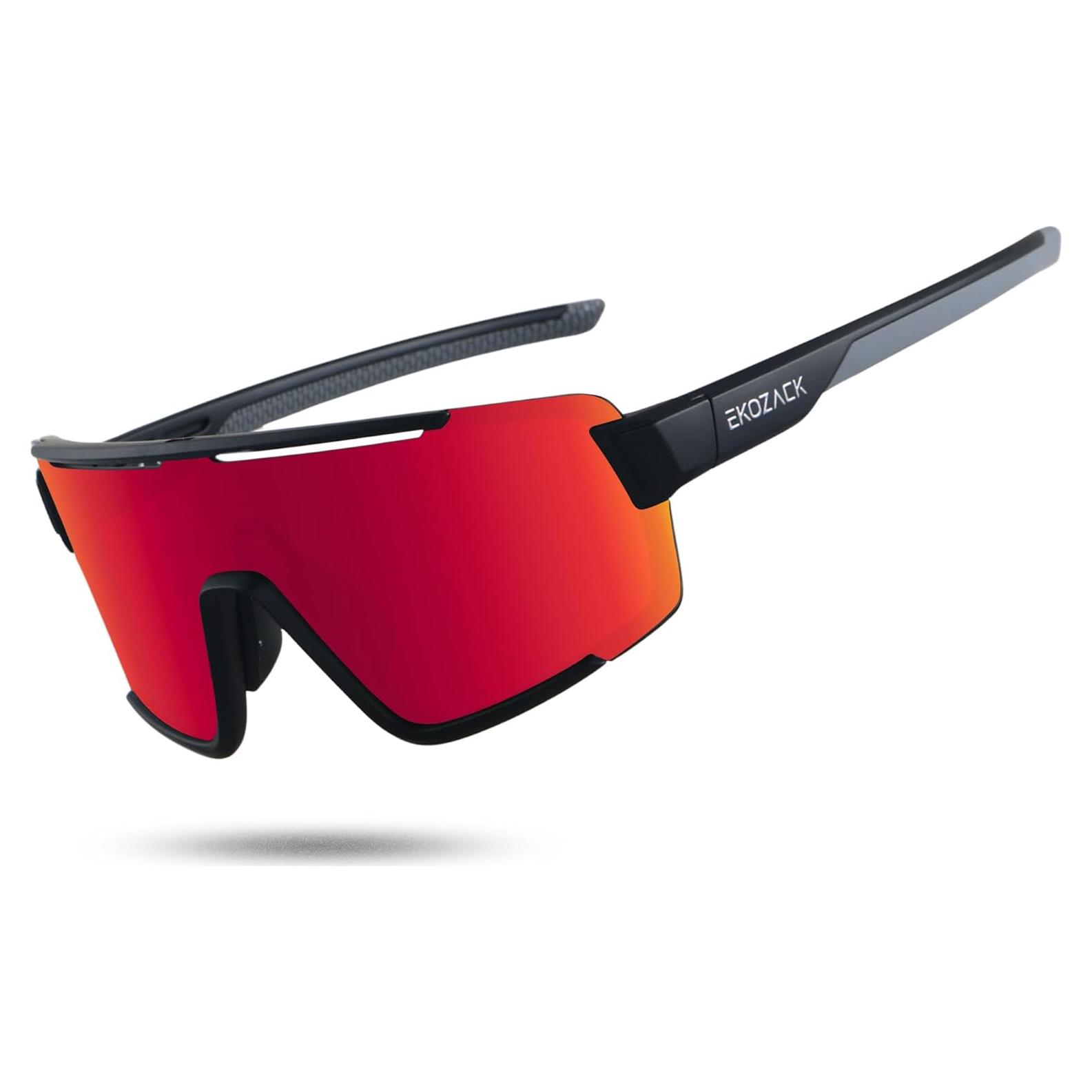 Gafas de Ciclismo EKOZACK Ec01 Rojo Espejado UV400